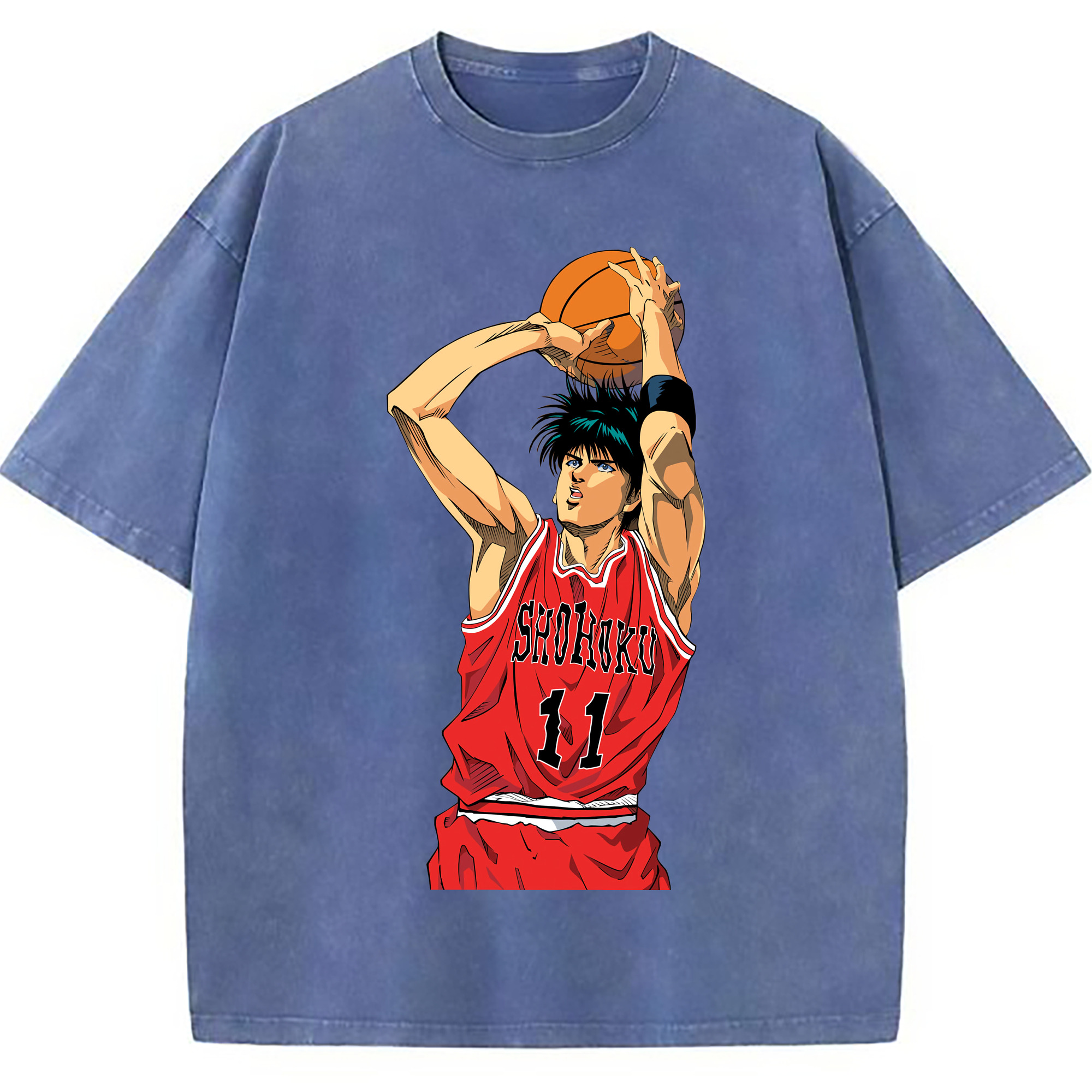（画像用） SLAM DUNK／スラムダンク 綿100% ヴィンテージ風 半袖Tシャツ（フロントプリント）