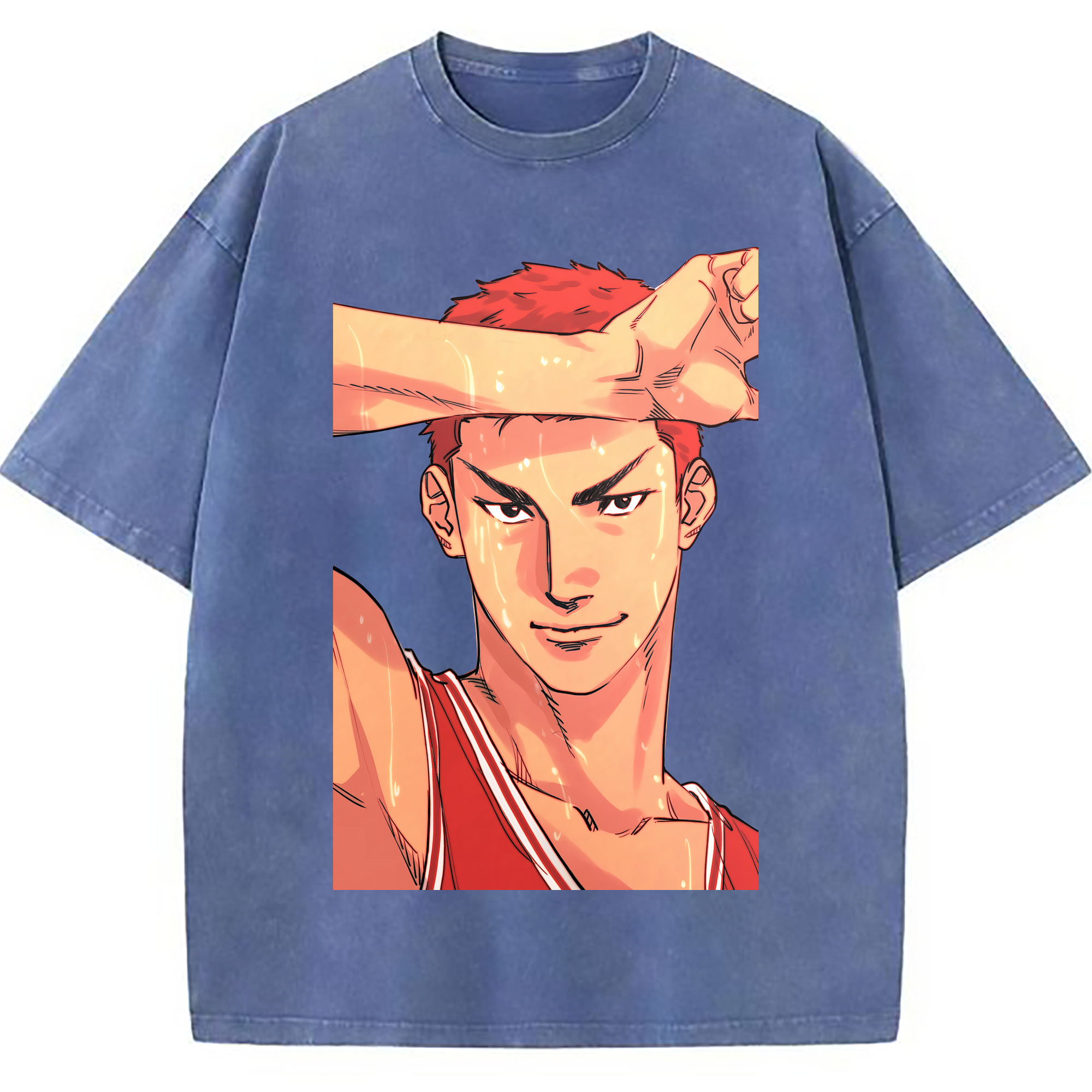 （画像用） SLAM DUNK／スラムダンク 綿100% ヴィンテージ風 半袖Tシャツ（フロントプリント）