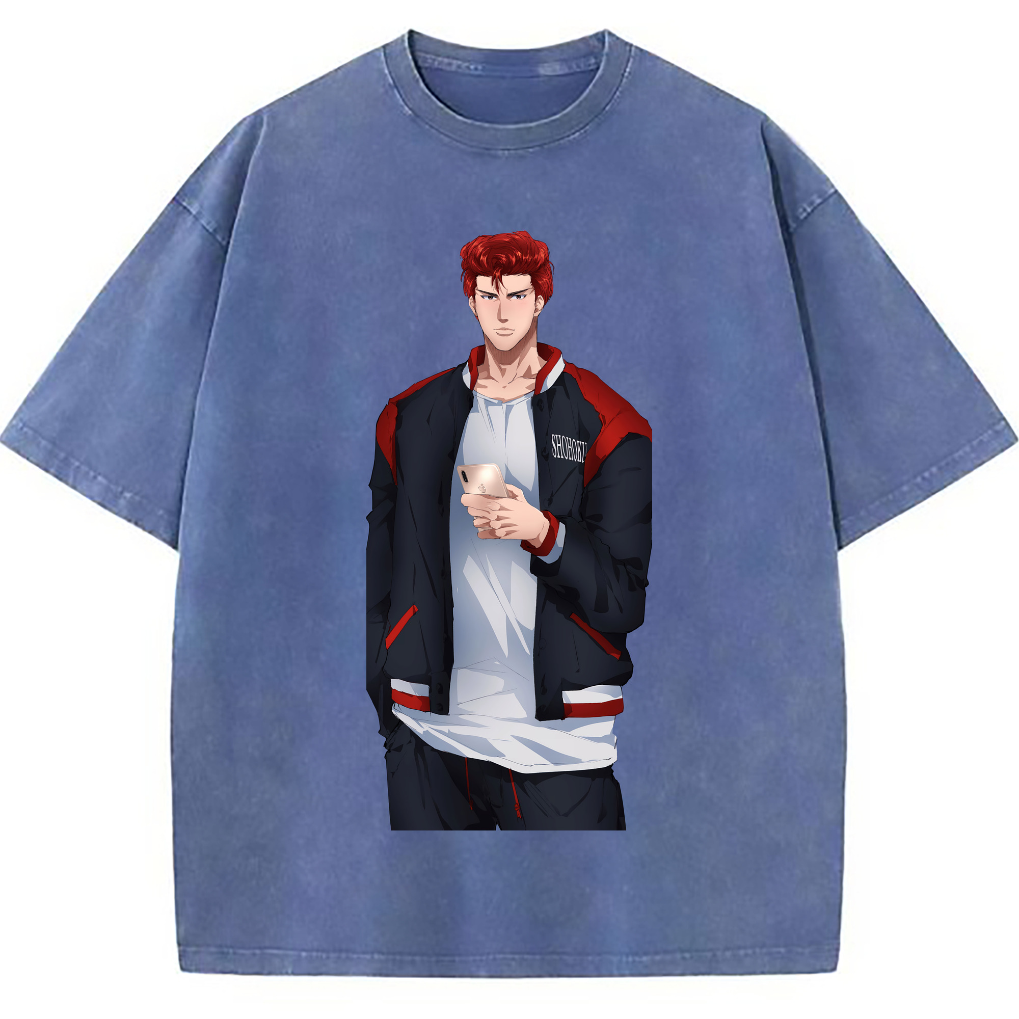 （画像用） SLAM DUNK／スラムダンク 綿100% ヴィンテージ風 半袖Tシャツ（フロントプリント）
