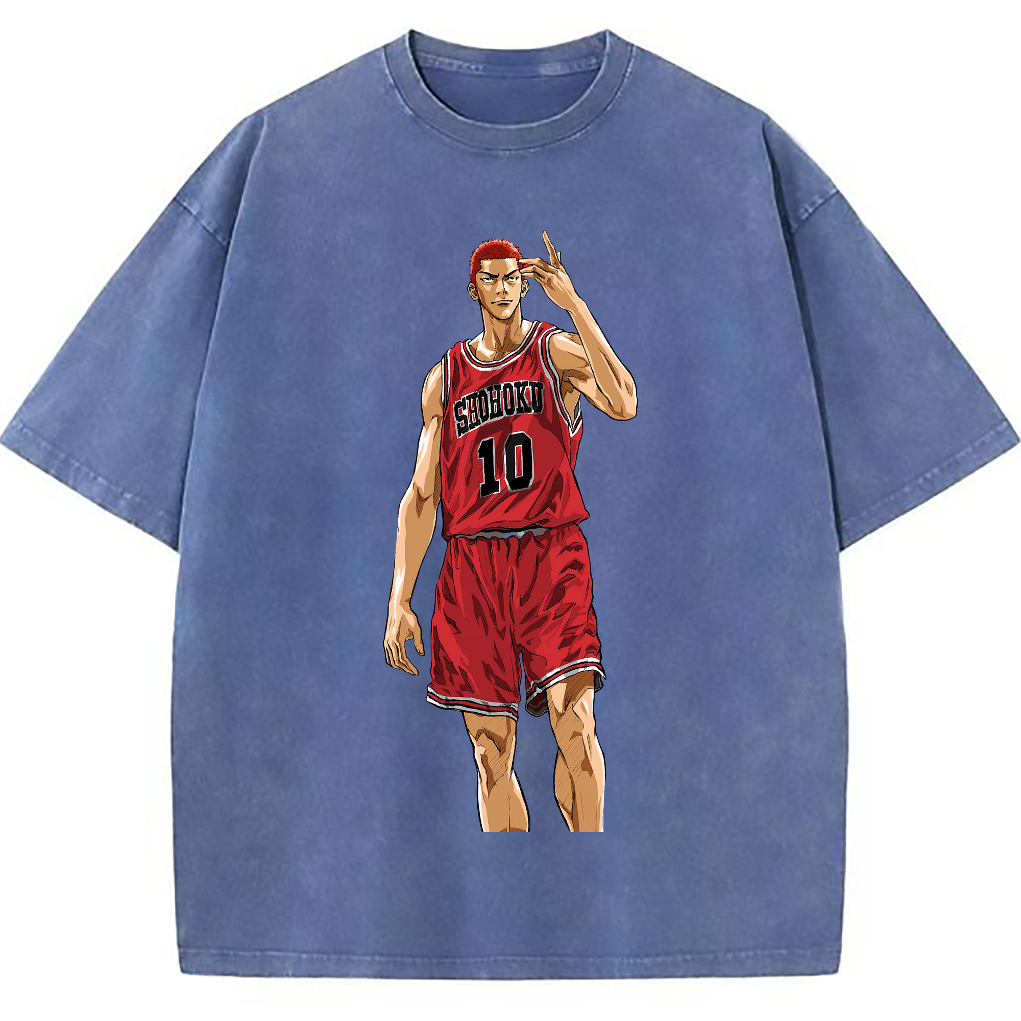 （画像用） SLAM DUNK／スラムダンク 綿100% ヴィンテージ風 半袖Tシャツ（フロントプリント）