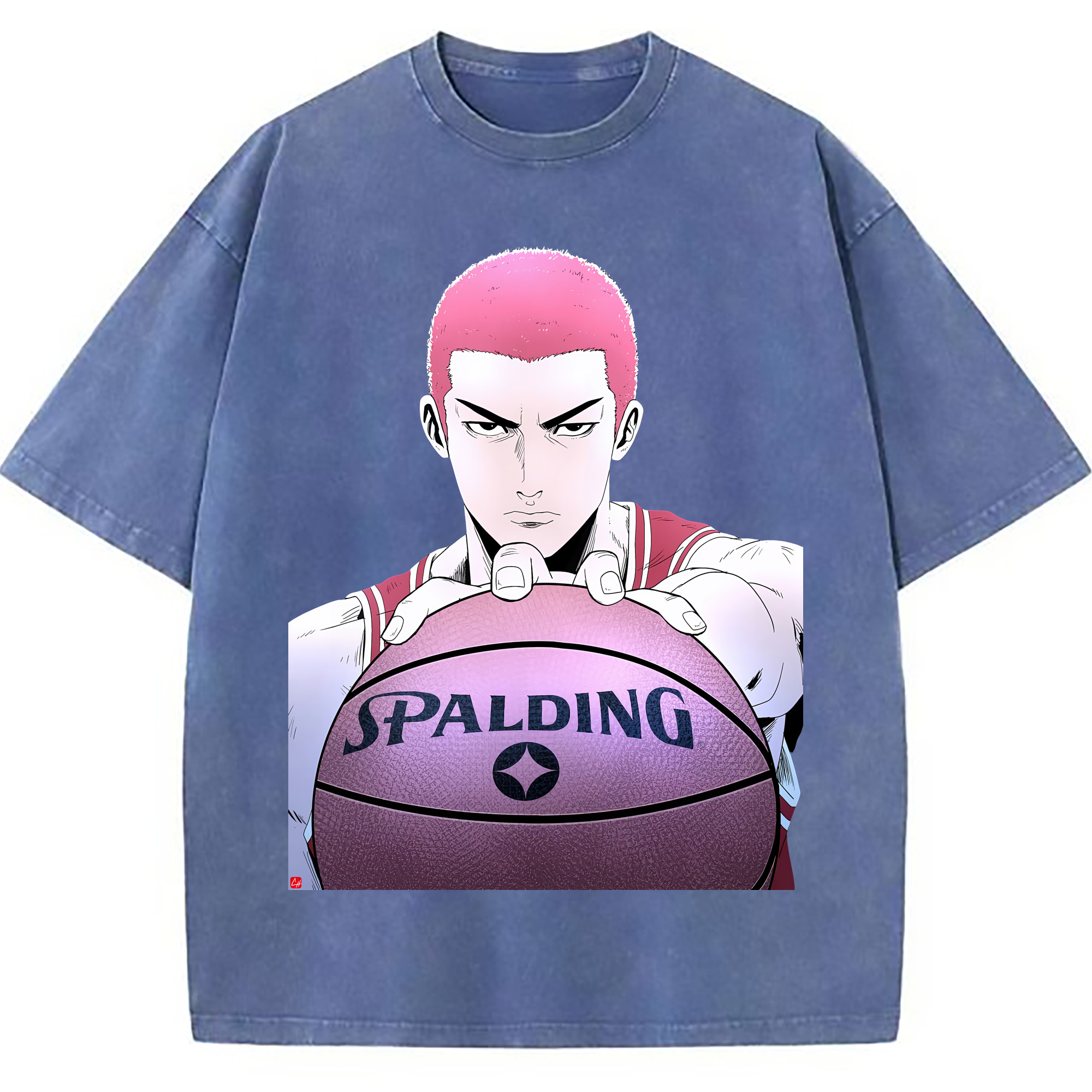 （画像用） SLAM DUNK／スラムダンク 綿100% ヴィンテージ風 半袖Tシャツ（フロントプリント）