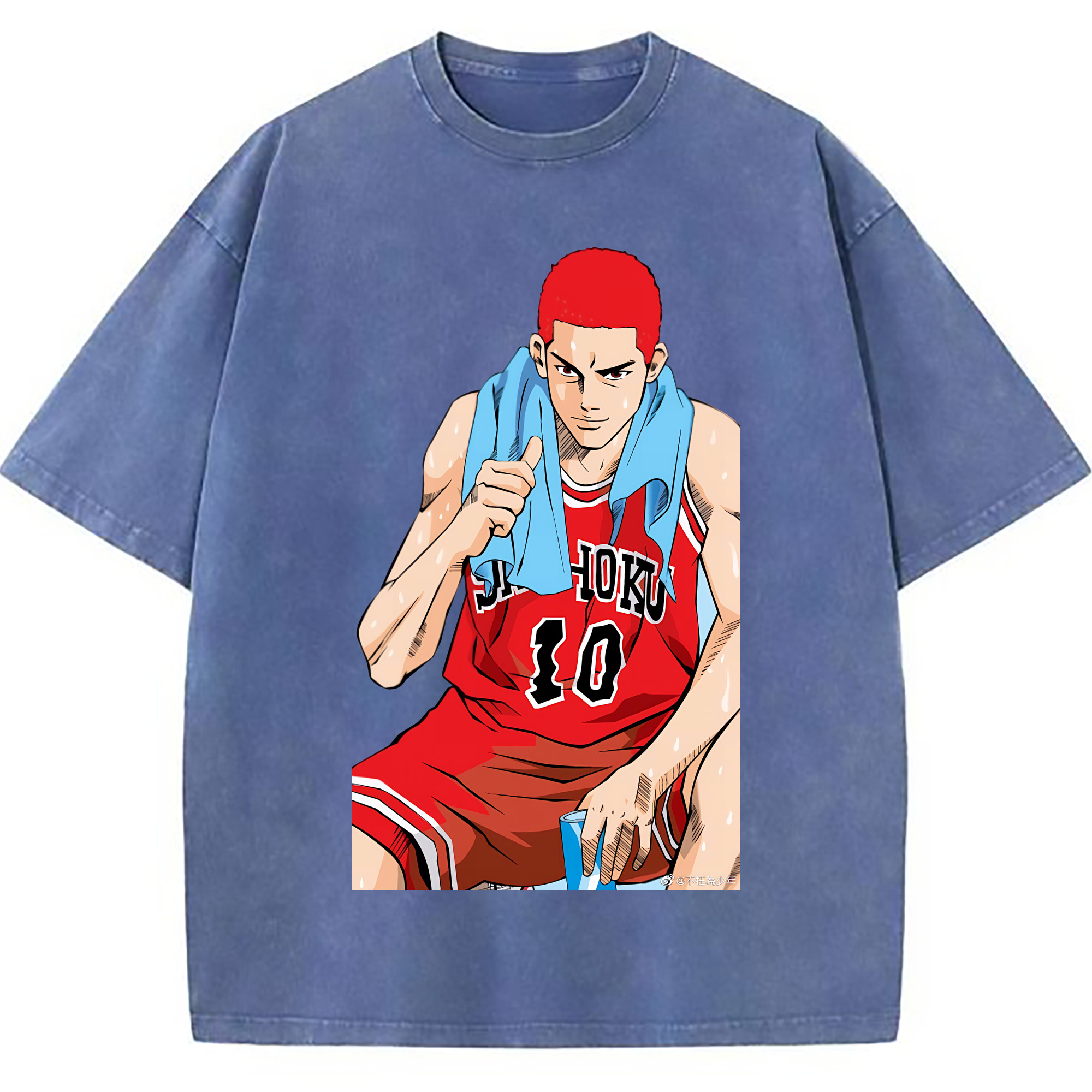 （画像用） SLAM DUNK／スラムダンク 綿100% ヴィンテージ風 半袖Tシャツ（フロントプリント）