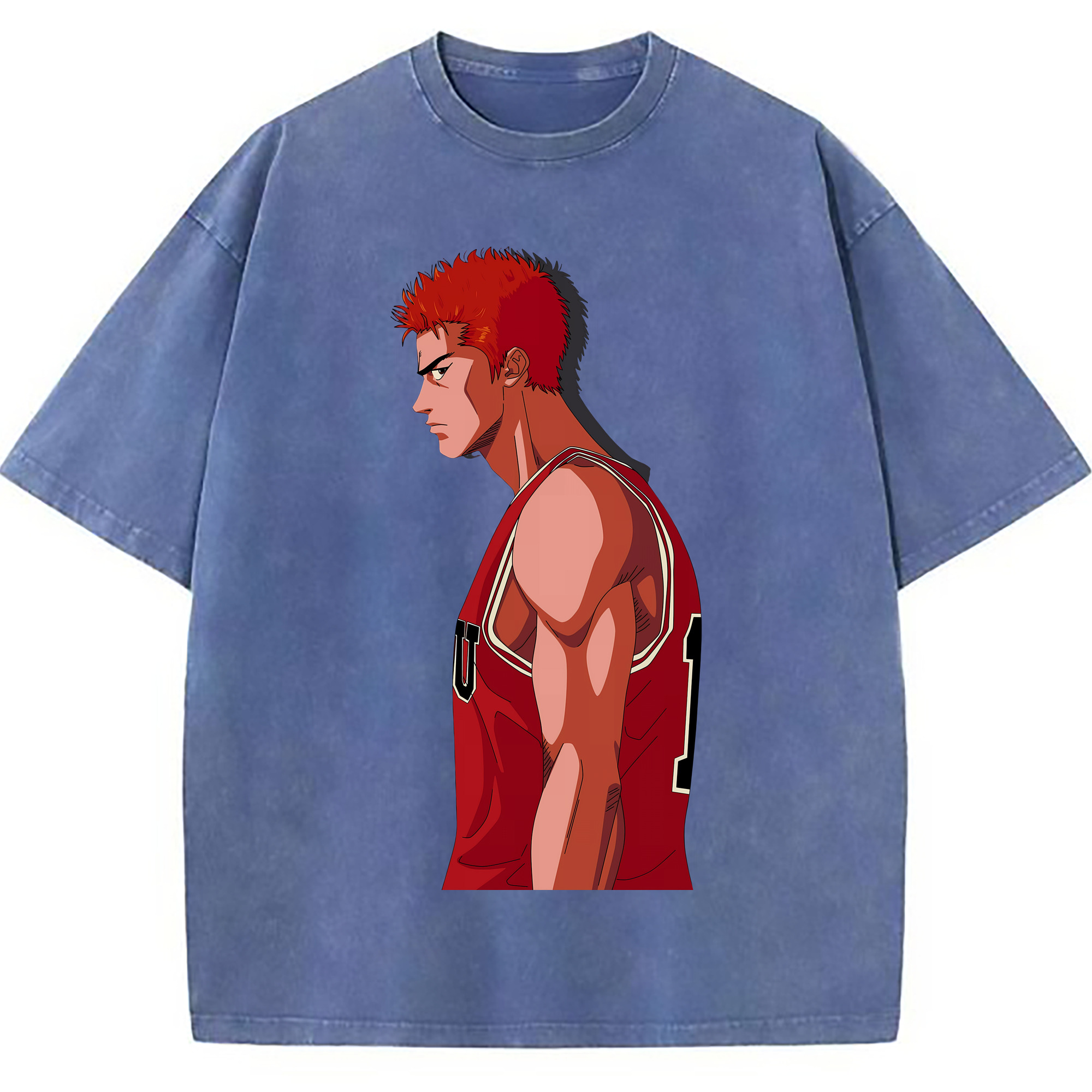（画像用） SLAM DUNK／スラムダンク 綿100% ヴィンテージ風 半袖Tシャツ（フロントプリント）