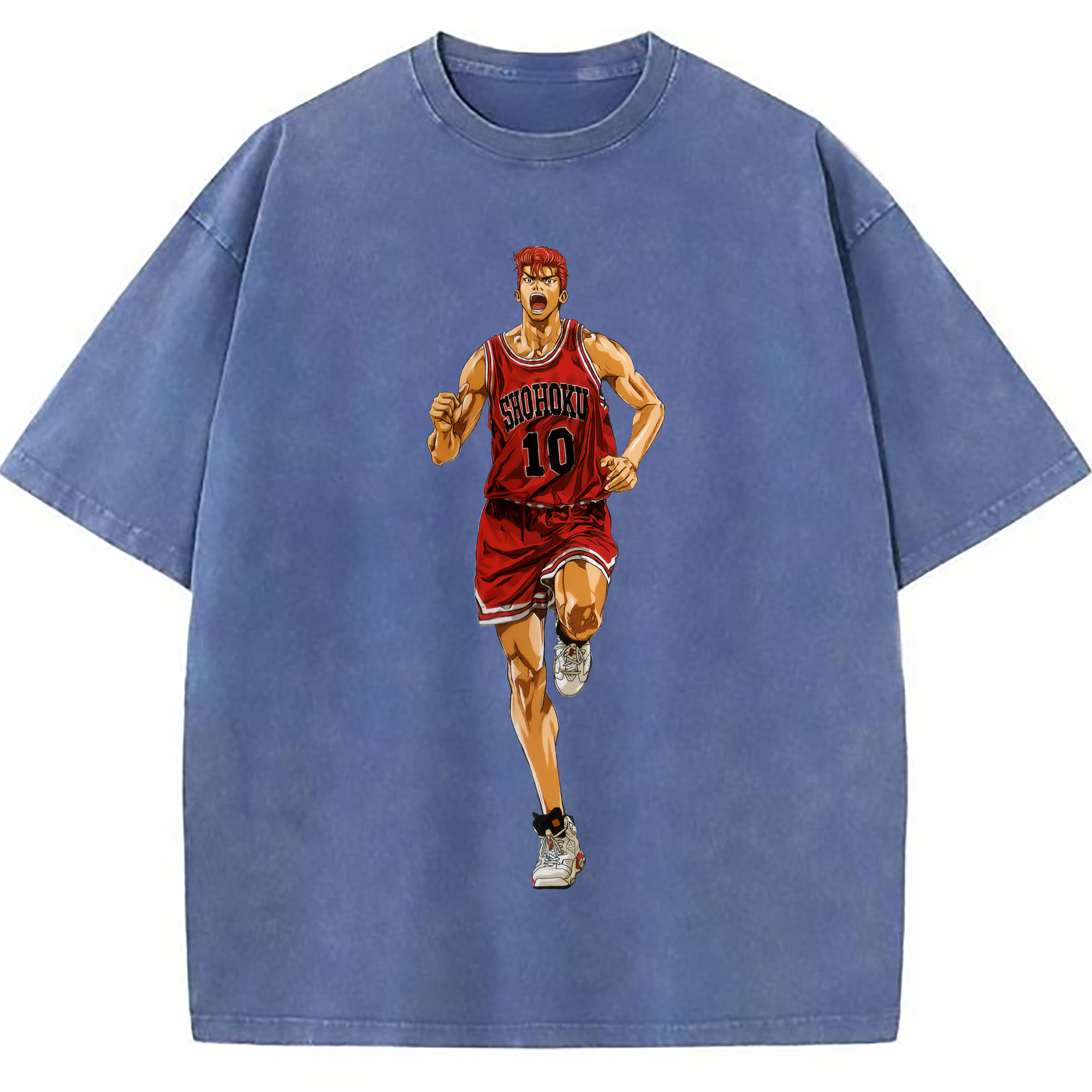 （画像用） SLAM DUNK／スラムダンク 綿100% ヴィンテージ風 半袖Tシャツ（フロントプリント）