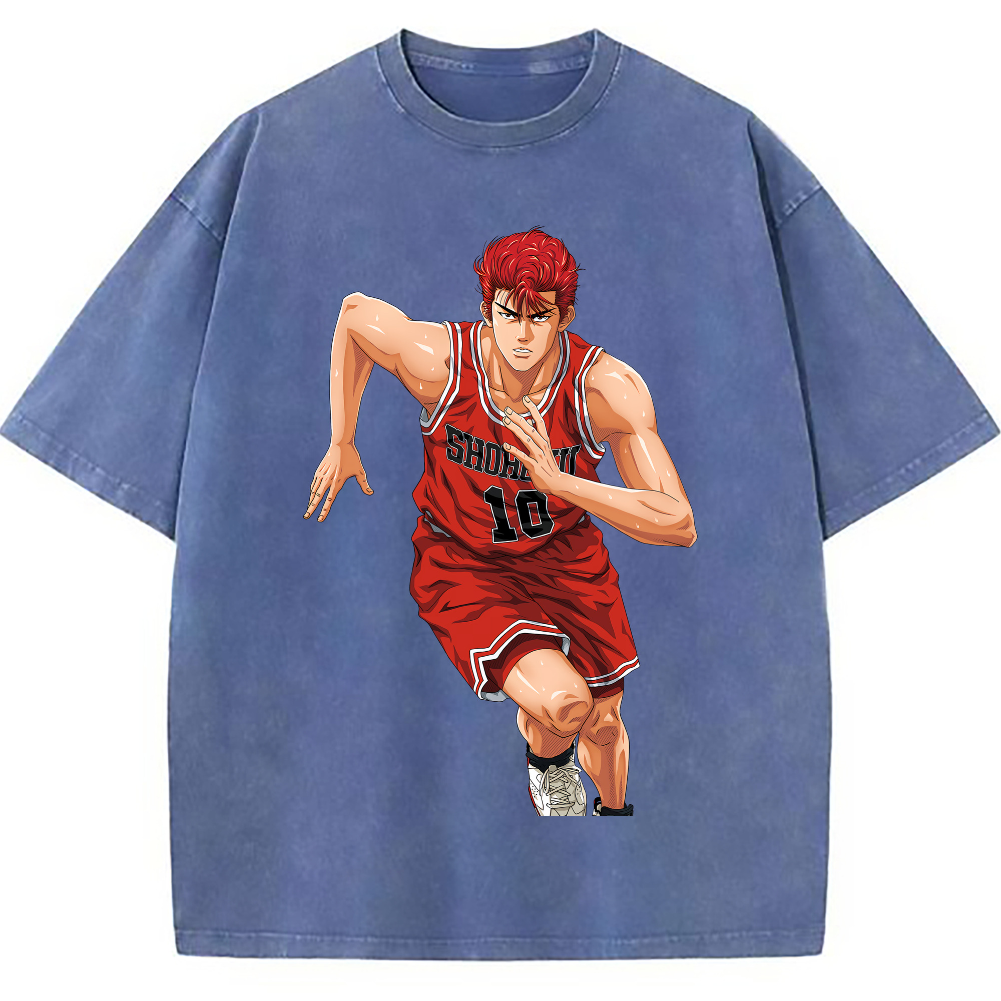 （画像用） SLAM DUNK／スラムダンク 綿100% ヴィンテージ風 半袖Tシャツ（フロントプリント）