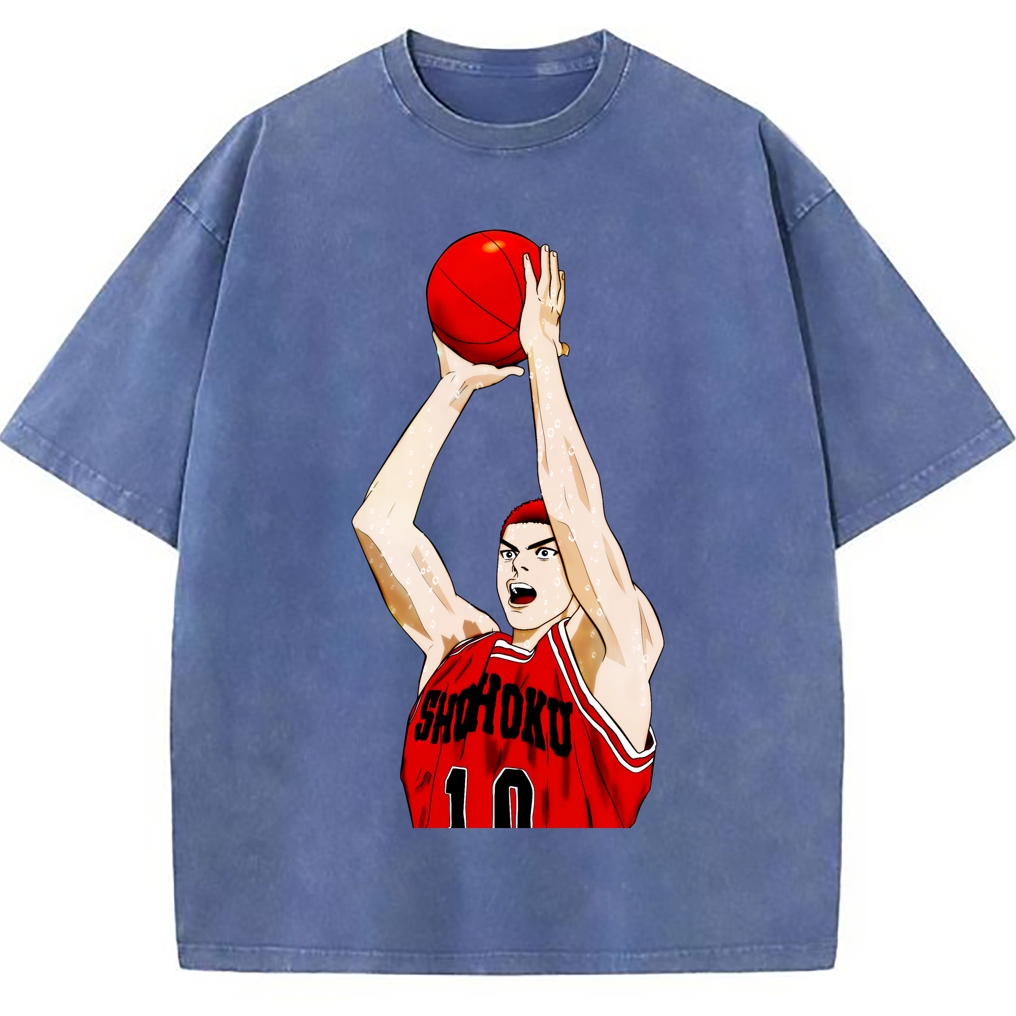 （画像用） SLAM DUNK／スラムダンク 綿100% ヴィンテージ風 半袖Tシャツ（フロントプリント）