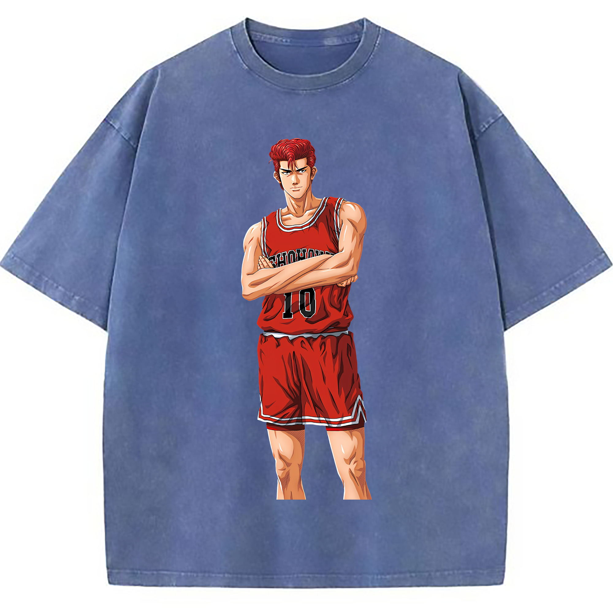 （画像用） SLAM DUNK／スラムダンク 綿100% ヴィンテージ風 半袖Tシャツ（フロントプリント）