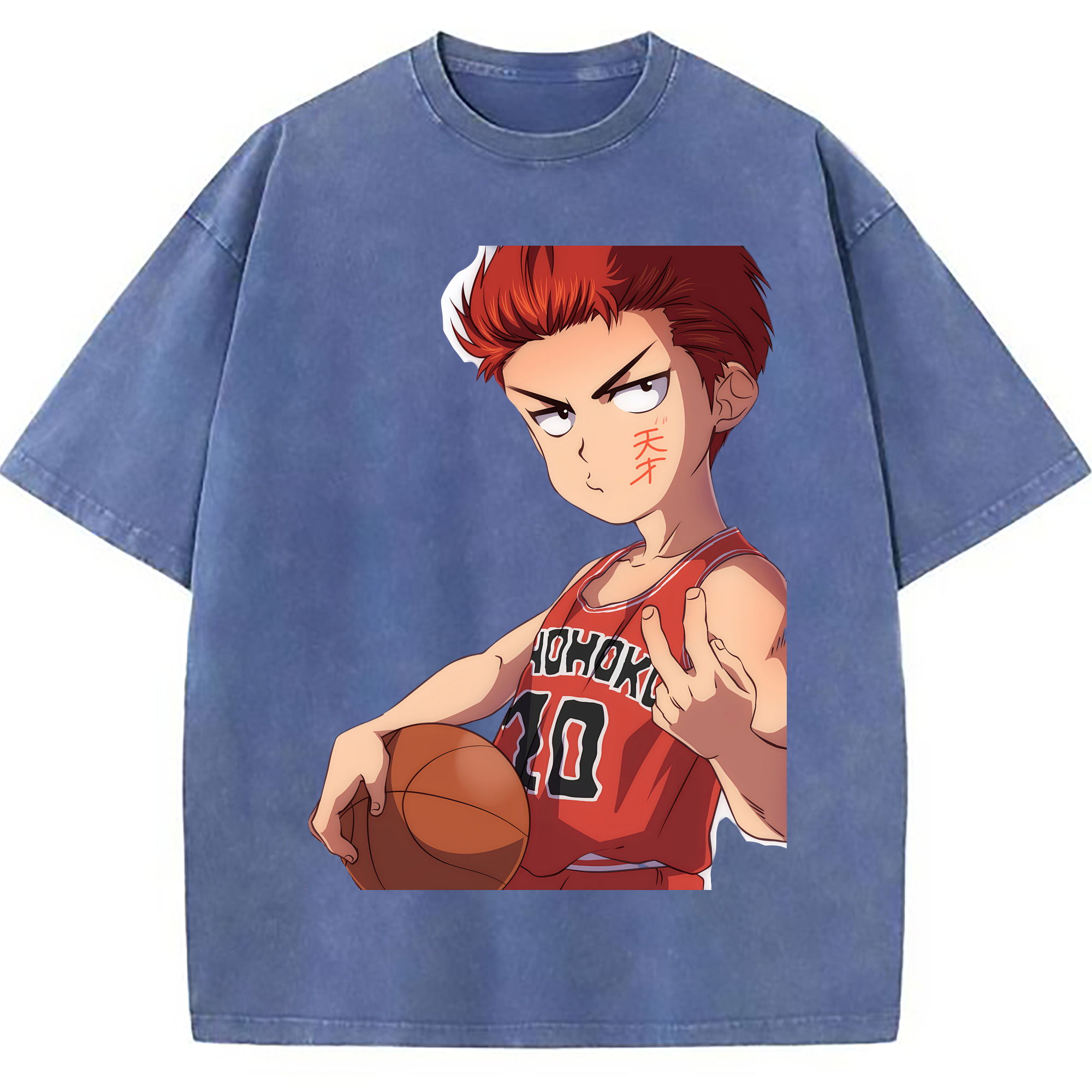 （画像用） SLAM DUNK／スラムダンク 綿100% ヴィンテージ風 半袖Tシャツ（フロントプリント）