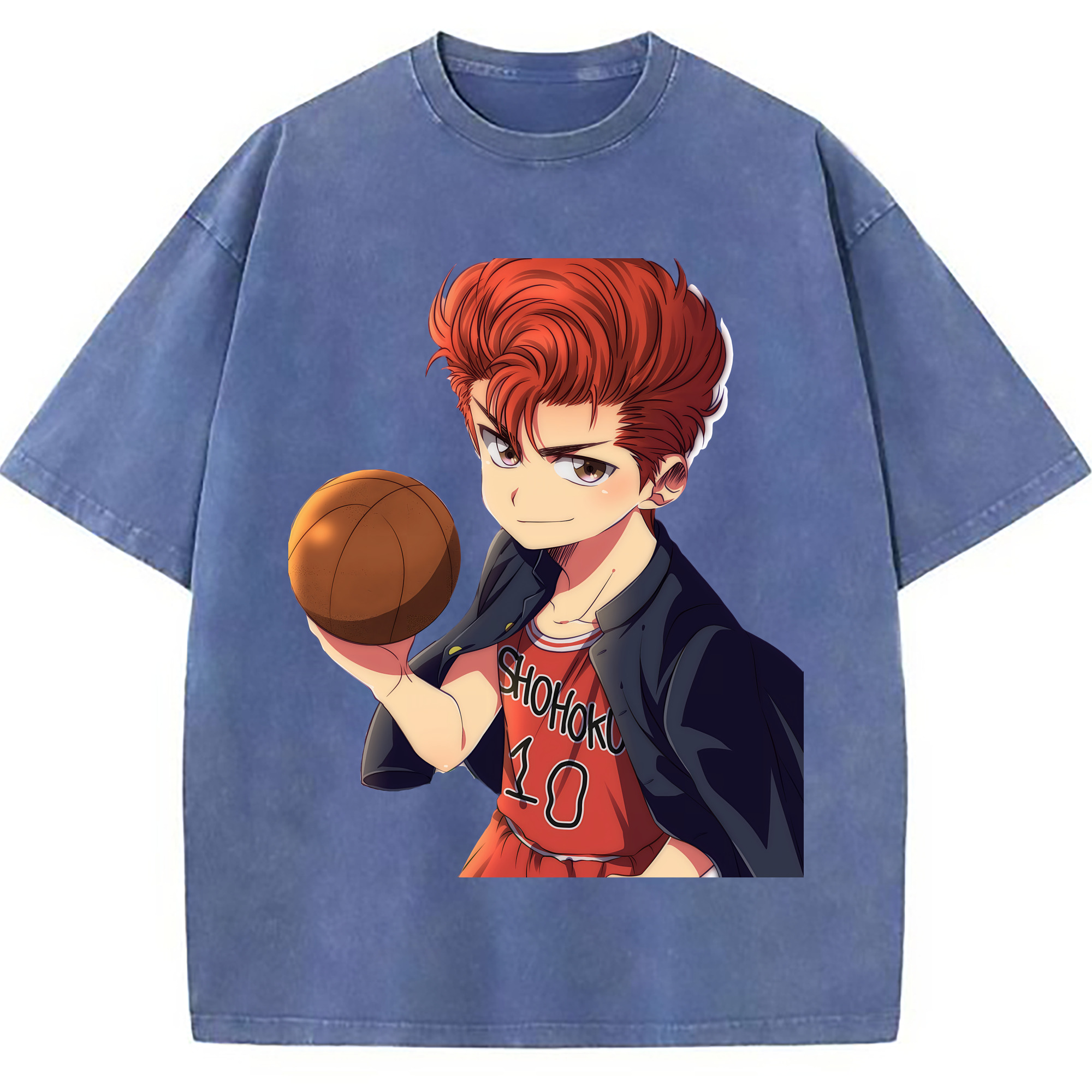 （画像用） SLAM DUNK／スラムダンク 綿100% ヴィンテージ風 半袖Tシャツ（フロントプリント）