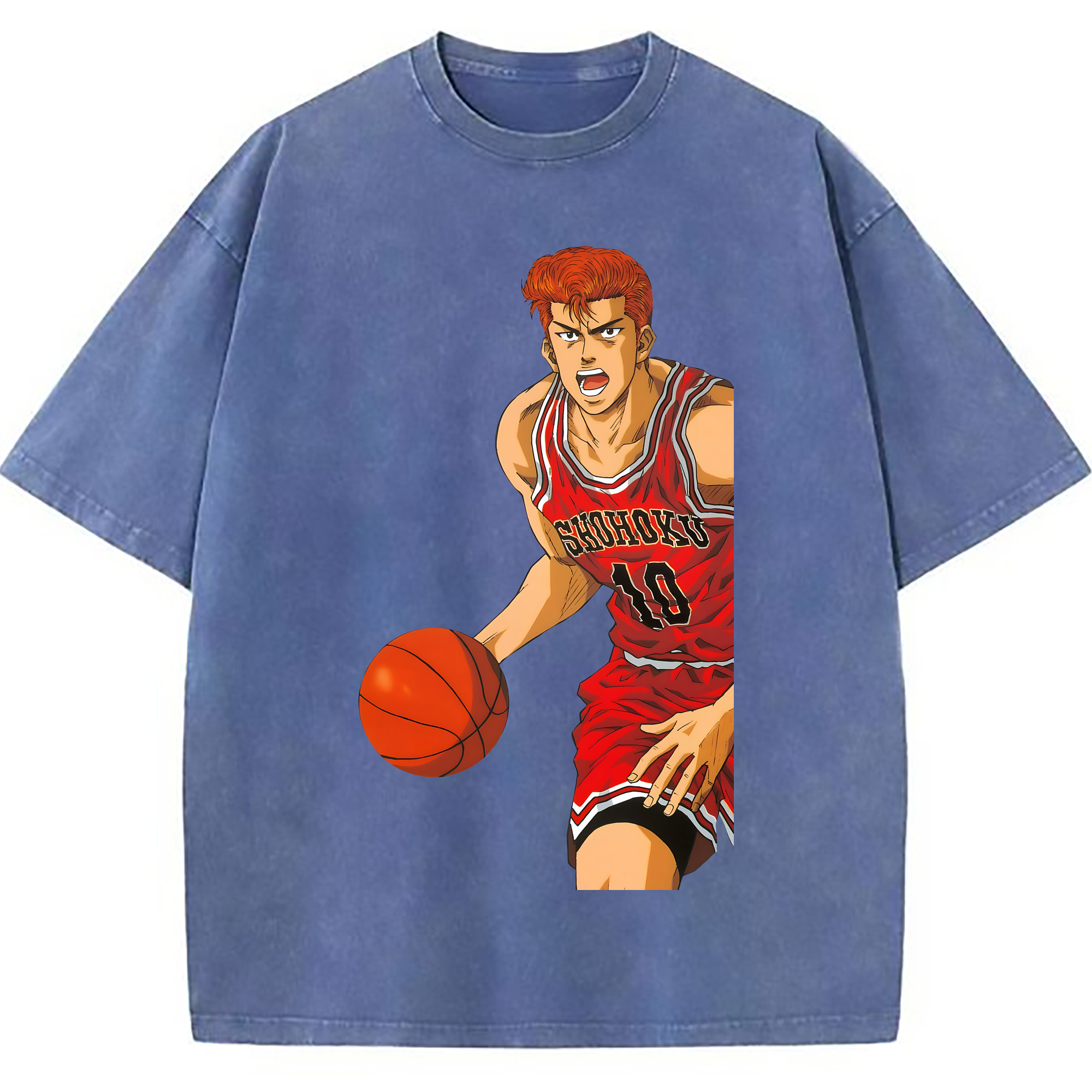 （画像用） SLAM DUNK／スラムダンク 綿100% ヴィンテージ風 半袖Tシャツ（フロントプリント）