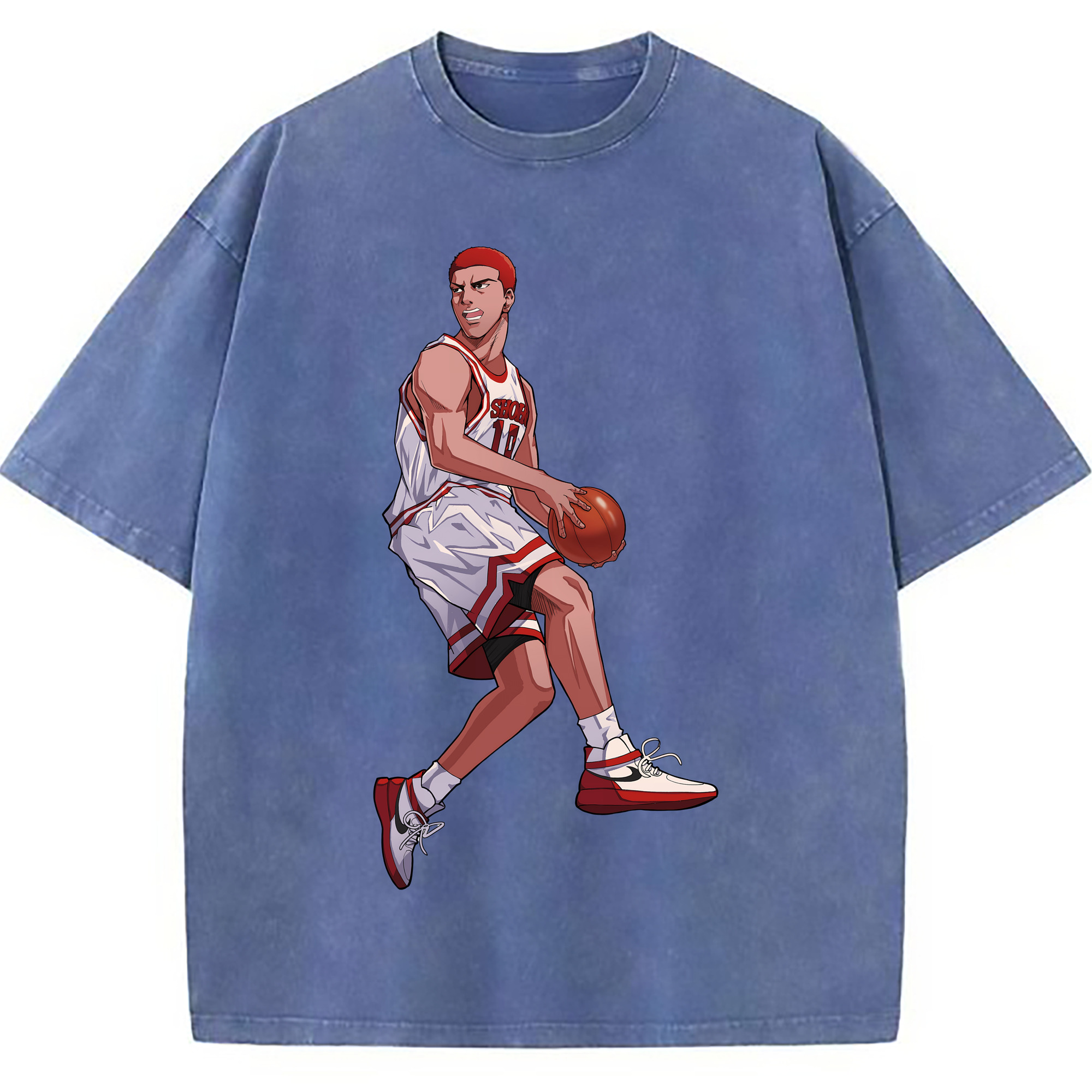 （画像用） SLAM DUNK／スラムダンク 綿100% ヴィンテージ風 半袖Tシャツ（フロントプリント）