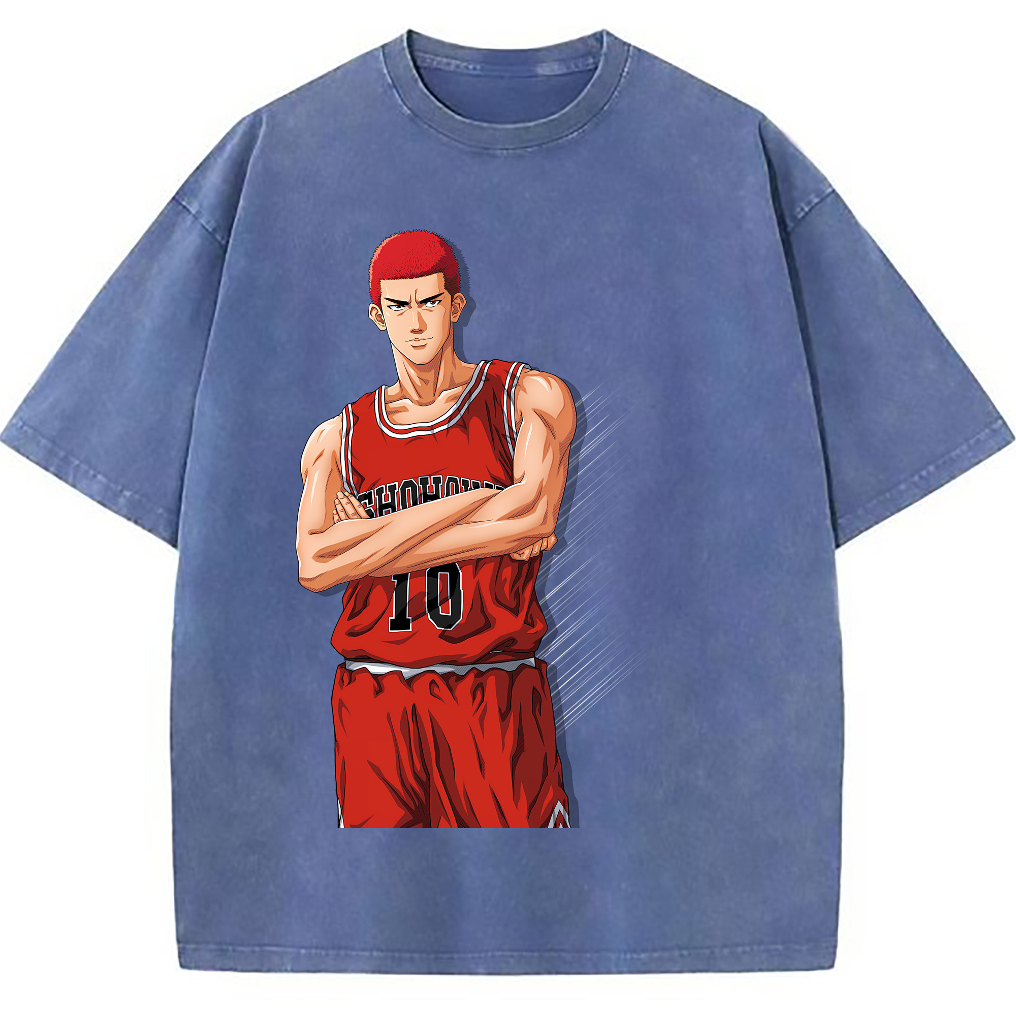 （画像用） SLAM DUNK／スラムダンク 綿100% ヴィンテージ風 半袖Tシャツ（フロントプリント）