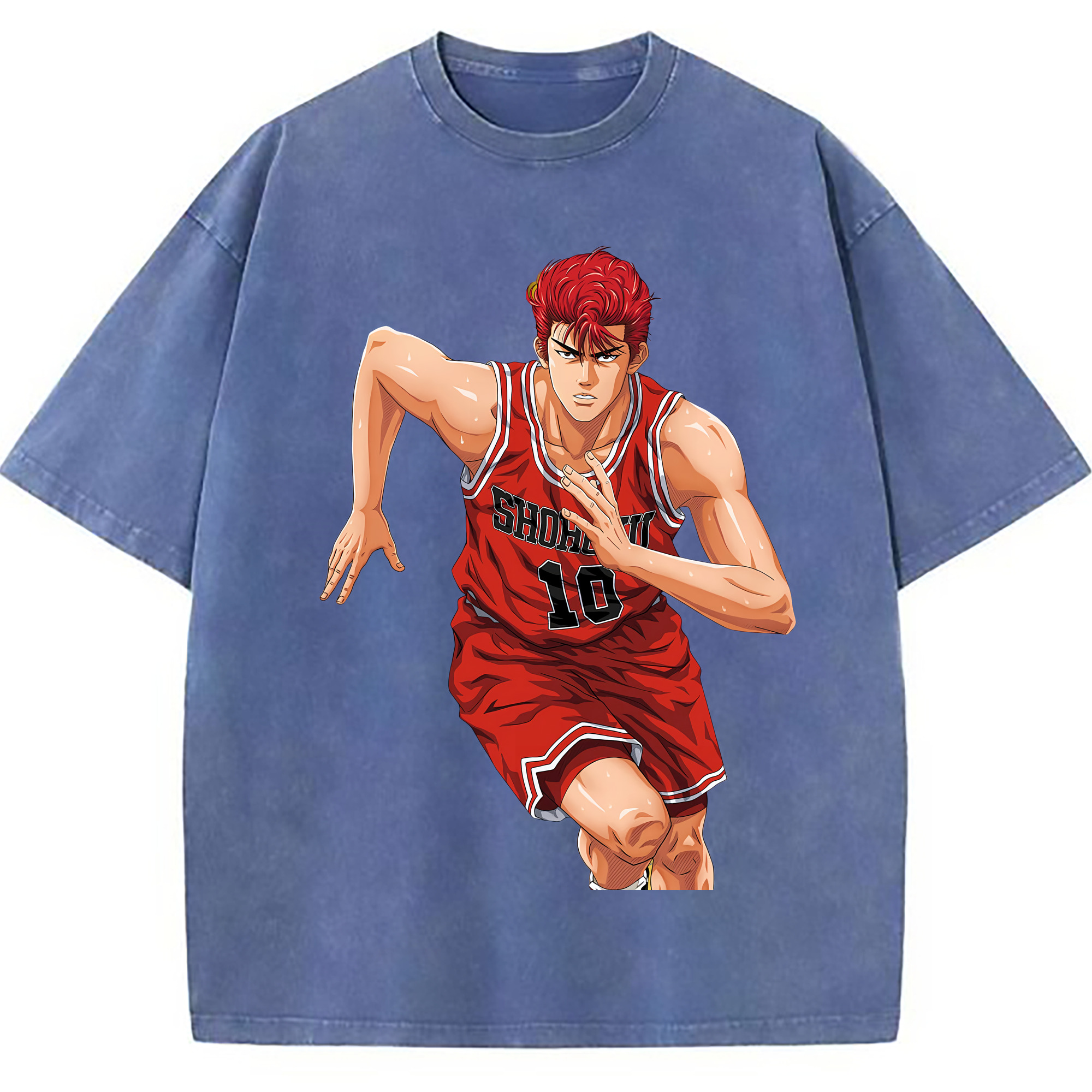 （画像用） SLAM DUNK／スラムダンク 綿100% ヴィンテージ風 半袖Tシャツ（フロントプリント）