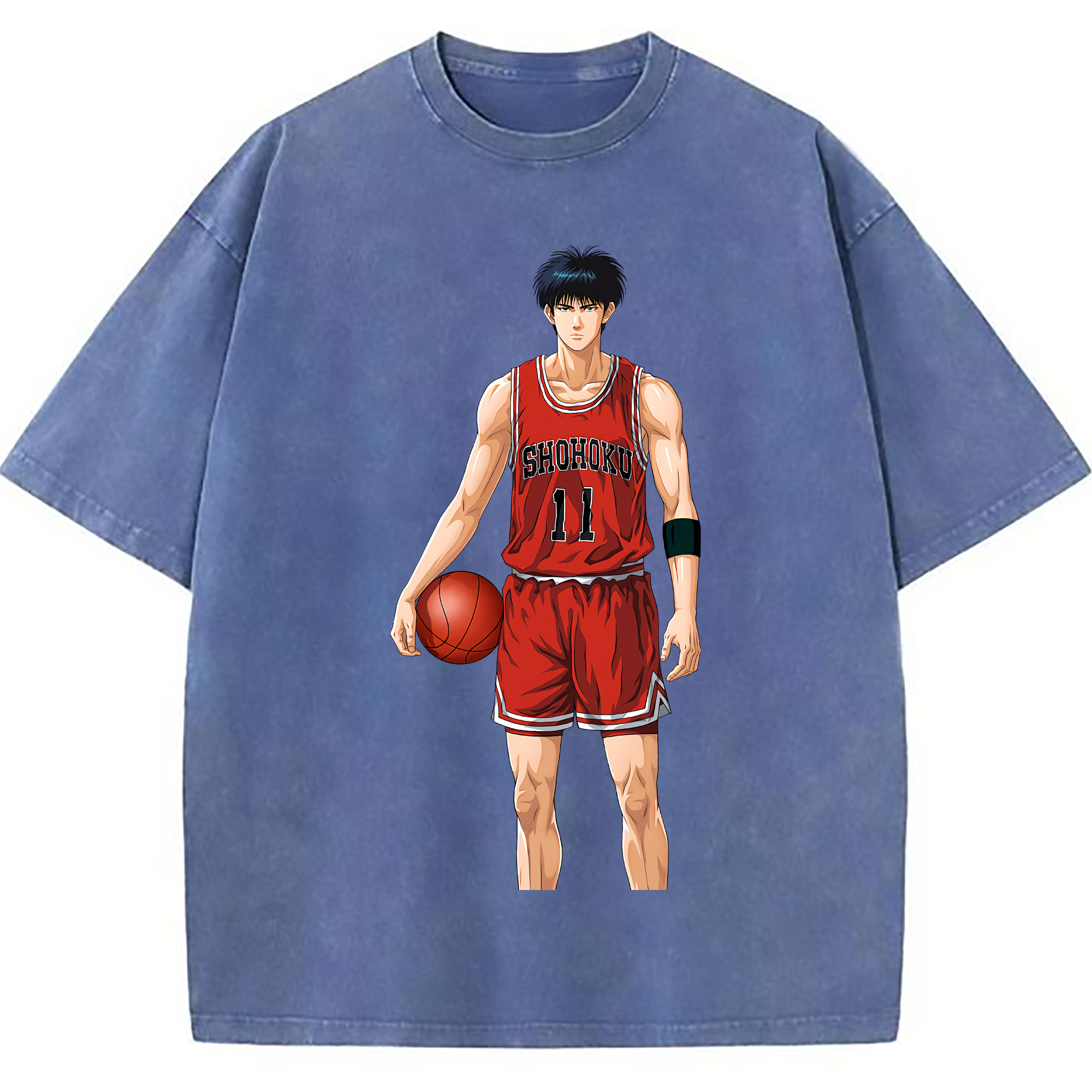 （画像用） SLAM DUNK／スラムダンク 綿100% ヴィンテージ風 半袖Tシャツ（フロントプリント）