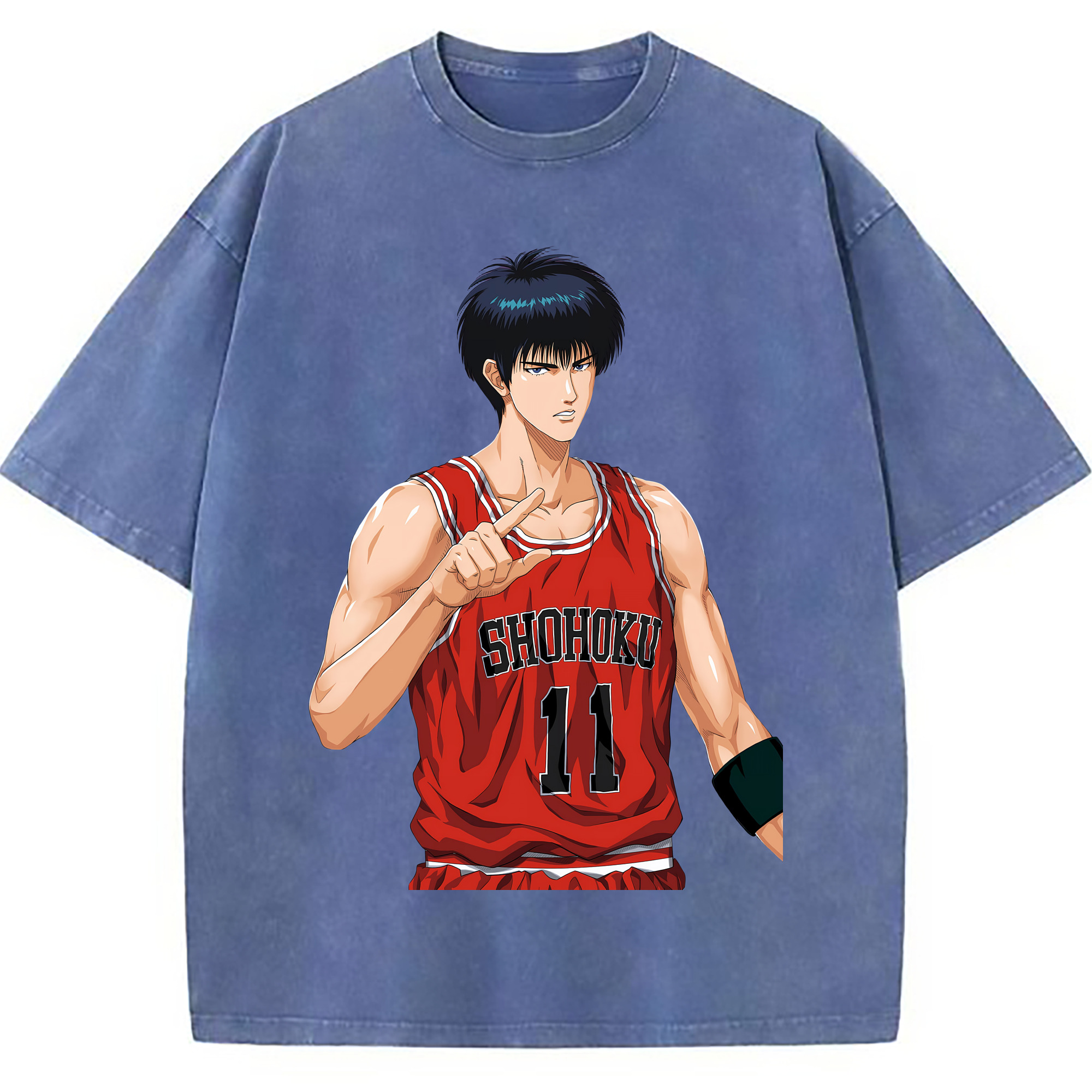 （画像用） SLAM DUNK／スラムダンク 綿100% ヴィンテージ風 半袖Tシャツ（フロントプリント）