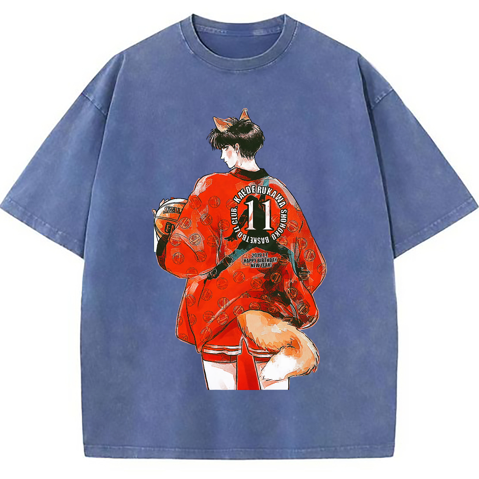 （画像用） SLAM DUNK／スラムダンク 綿100% ヴィンテージ風 半袖Tシャツ（フロントプリント）