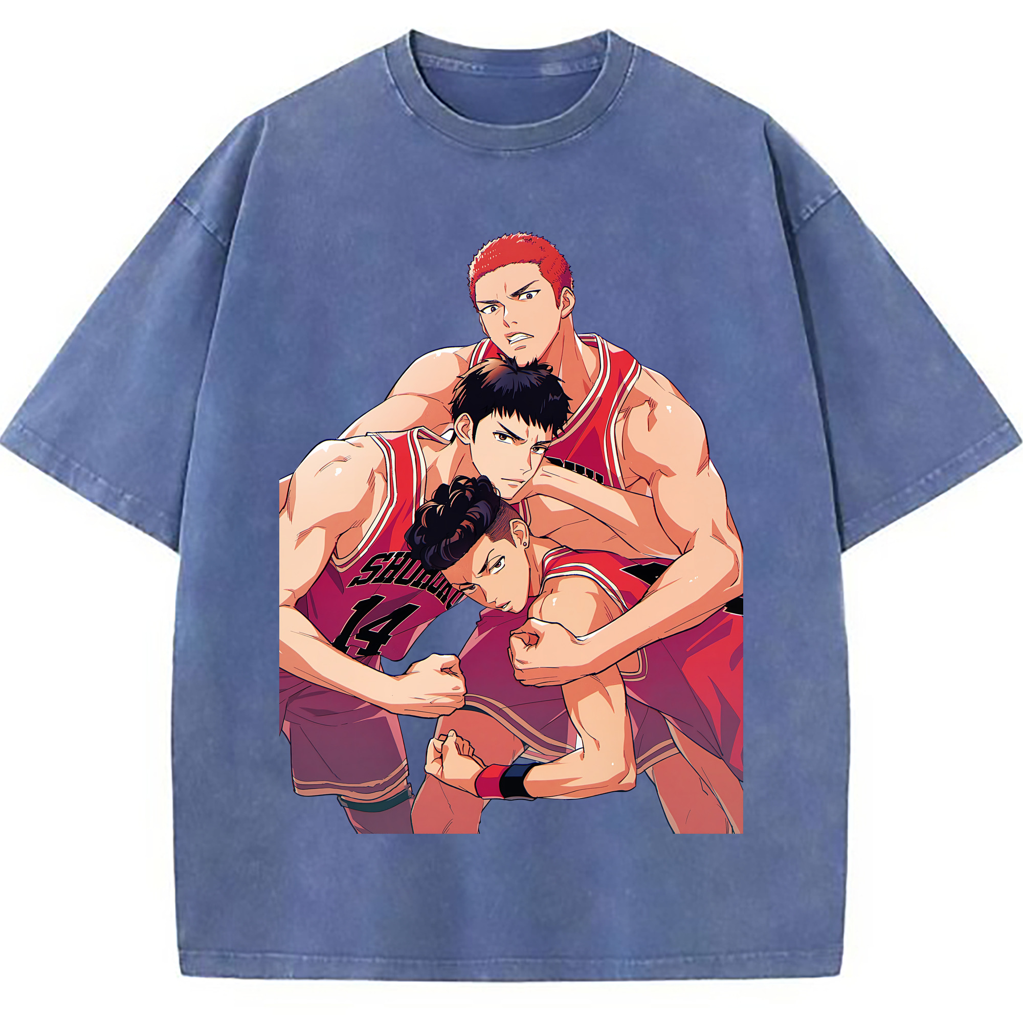 （画像用） SLAM DUNK／スラムダンク 綿100% ヴィンテージ風 半袖Tシャツ（フロントプリント）