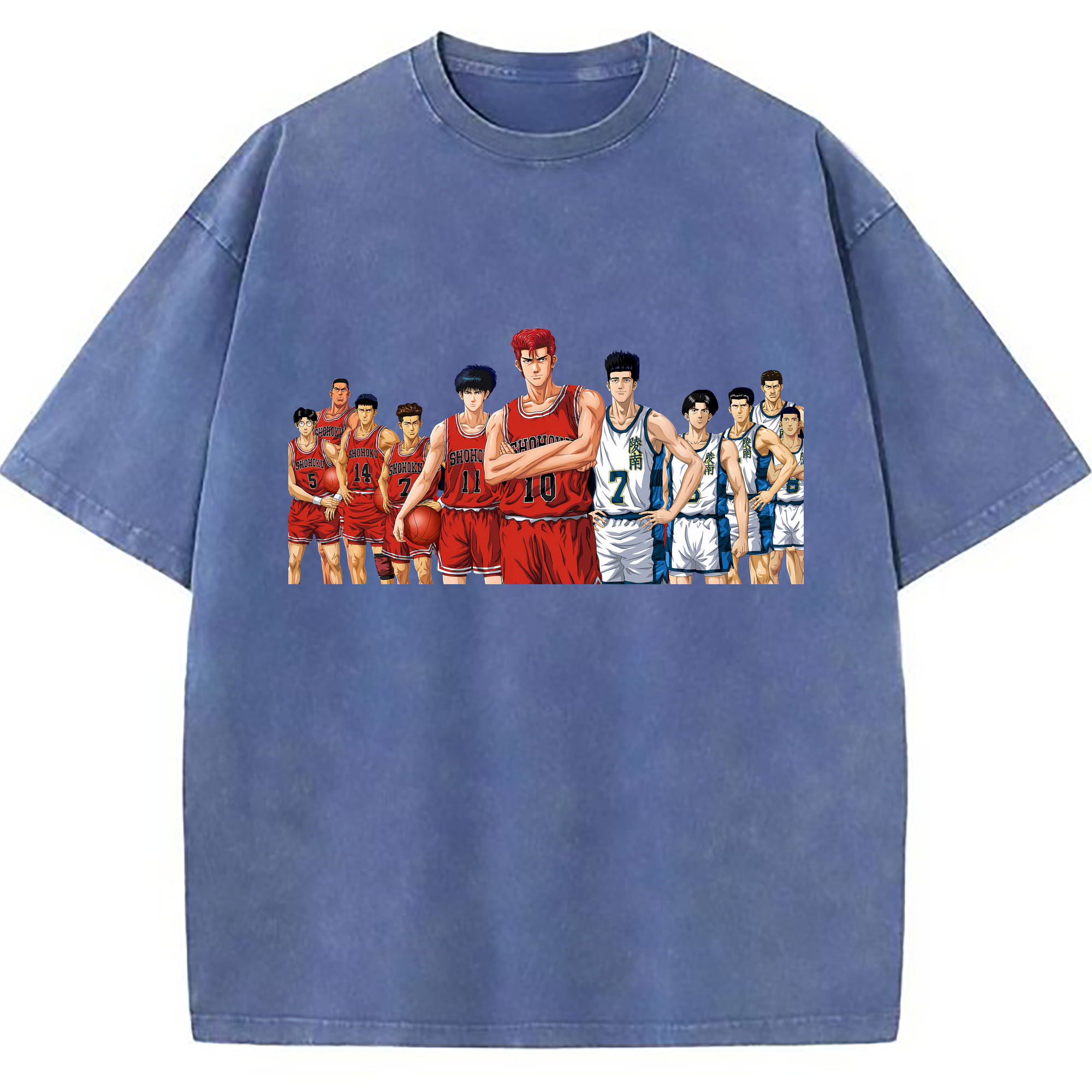 （画像用） SLAM DUNK／スラムダンク 綿100% ヴィンテージ風 半袖Tシャツ（フロントプリント）