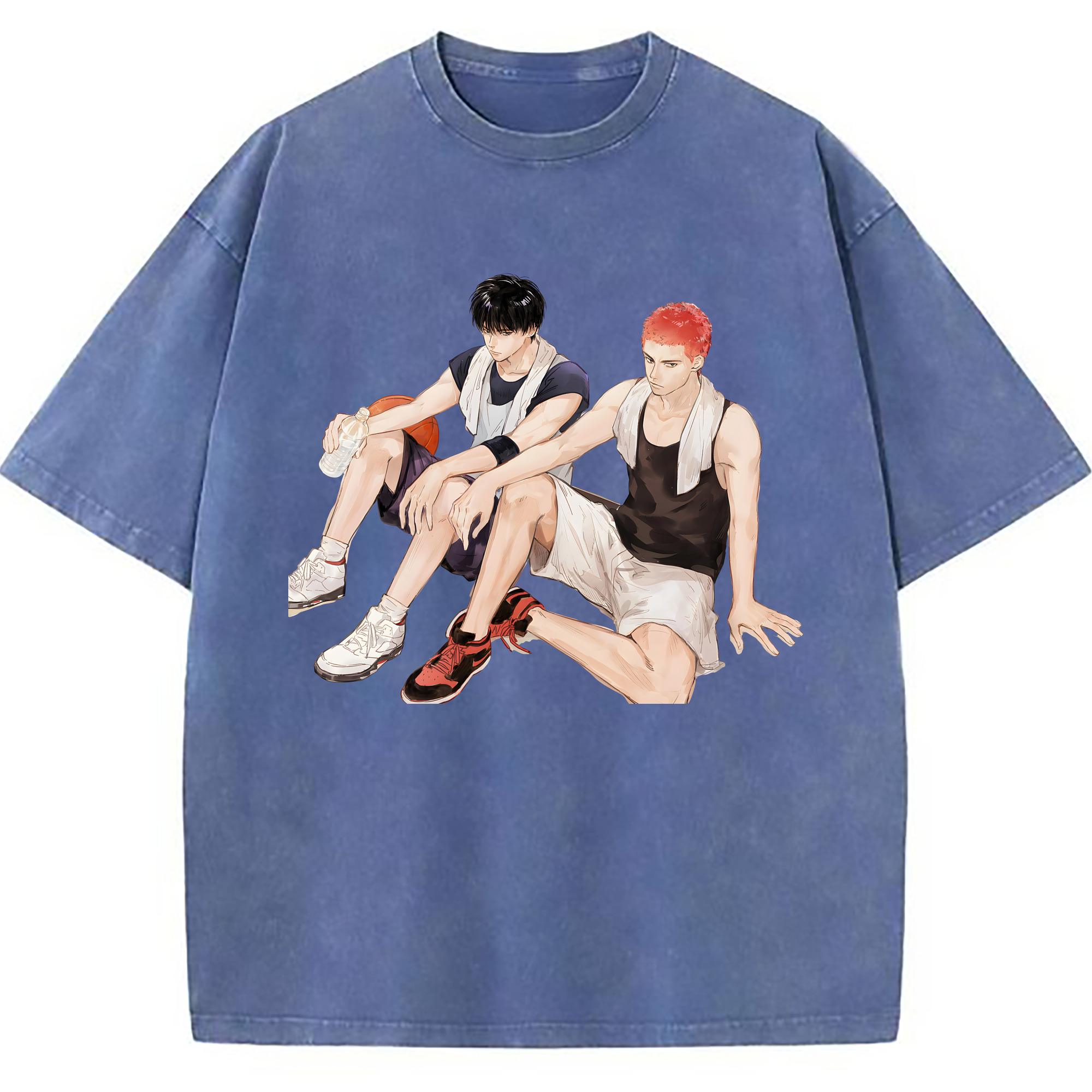 （画像用） SLAM DUNK／スラムダンク 綿100% ヴィンテージ風 半袖Tシャツ（フロントプリント）