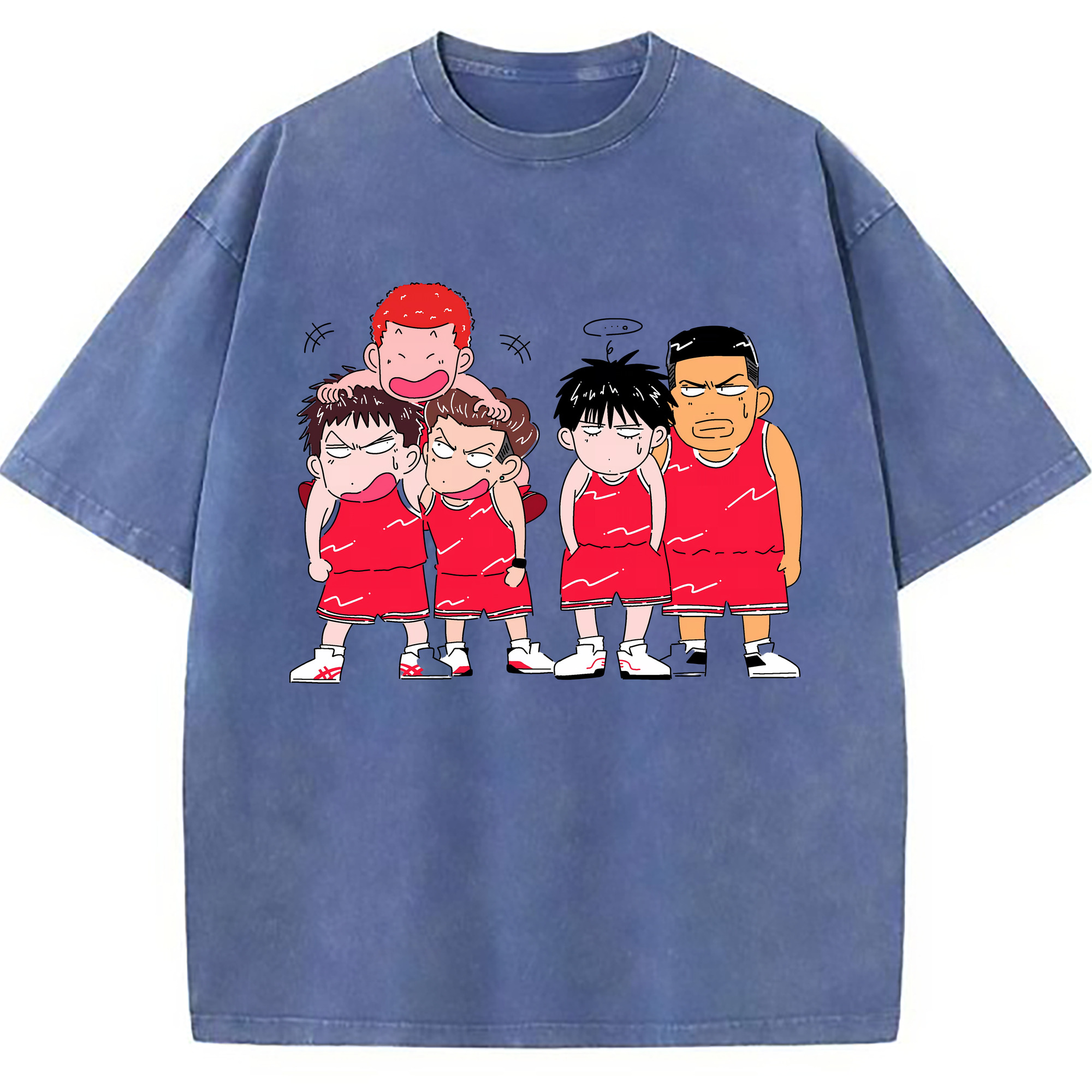 （画像用） SLAM DUNK／スラムダンク 綿100% ヴィンテージ風 半袖Tシャツ（フロントプリント）