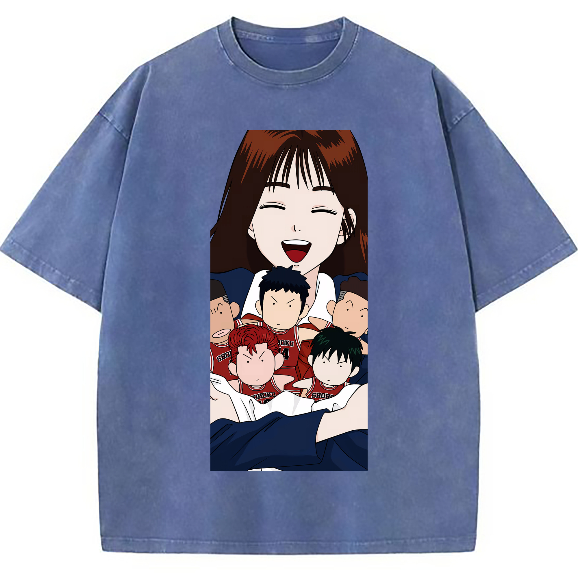 （画像用） SLAM DUNK／スラムダンク 綿100% ヴィンテージ風 半袖Tシャツ（フロントプリント）