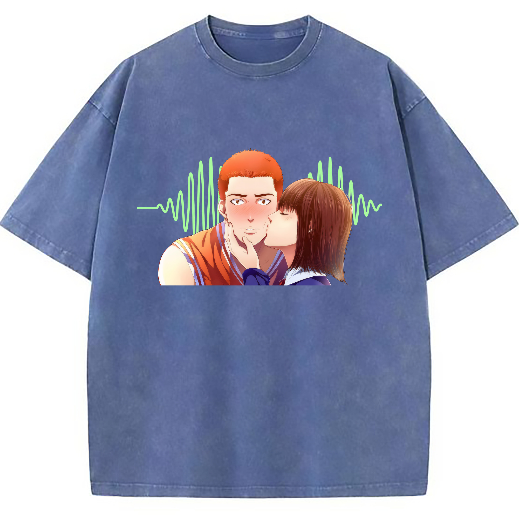 （画像用） SLAM DUNK／スラムダンク 綿100% ヴィンテージ風 半袖Tシャツ（フロントプリント）
