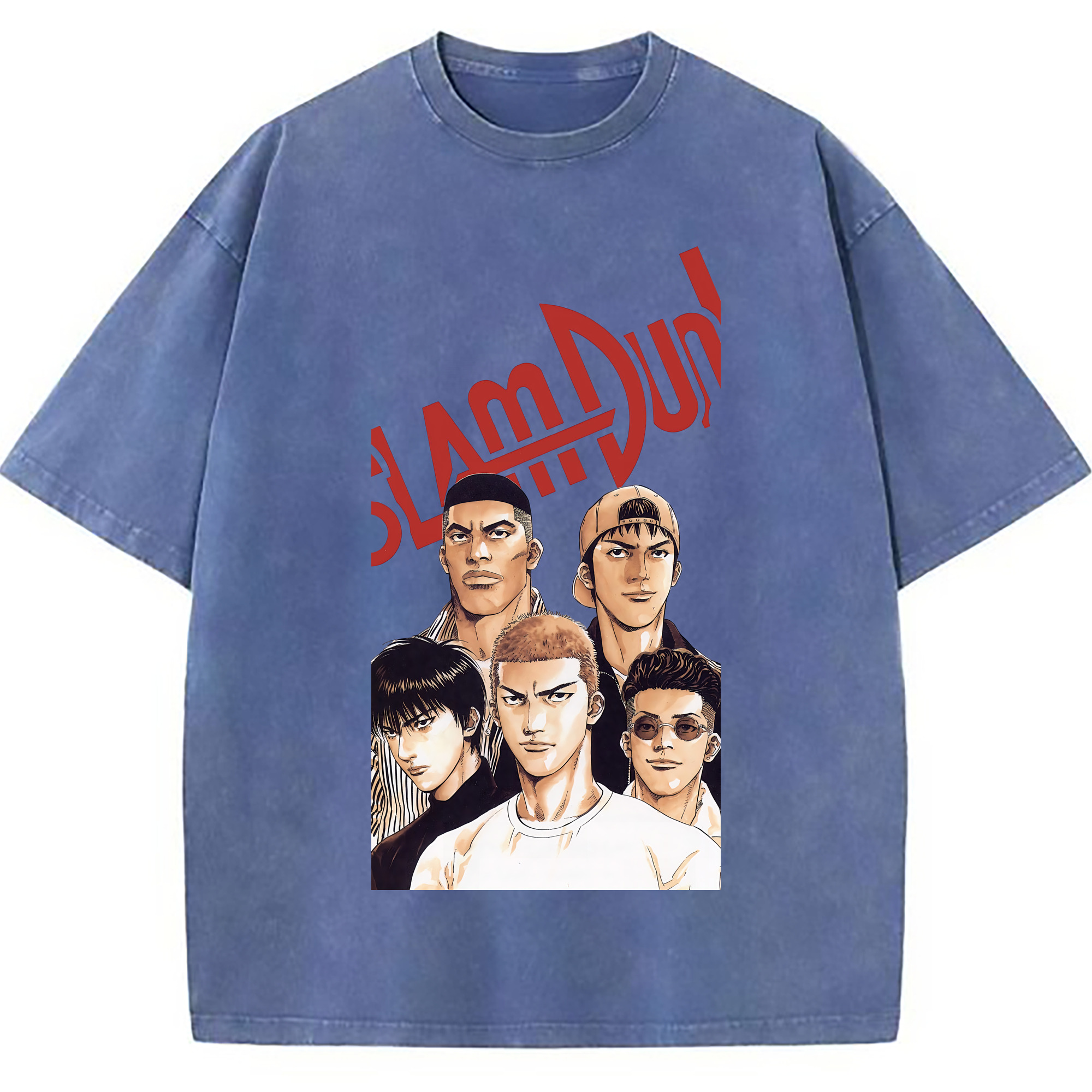 （画像用） SLAM DUNK／スラムダンク 綿100% ヴィンテージ風 半袖Tシャツ（フロントプリント）