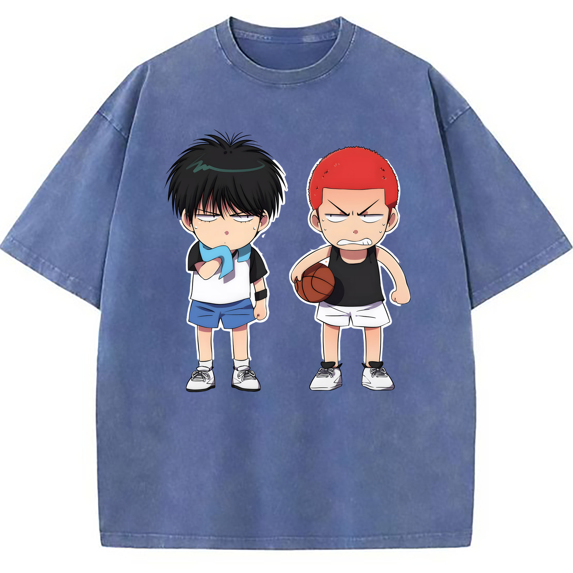 （画像用） SLAM DUNK／スラムダンク 綿100% ヴィンテージ風 半袖Tシャツ（フロントプリント）
