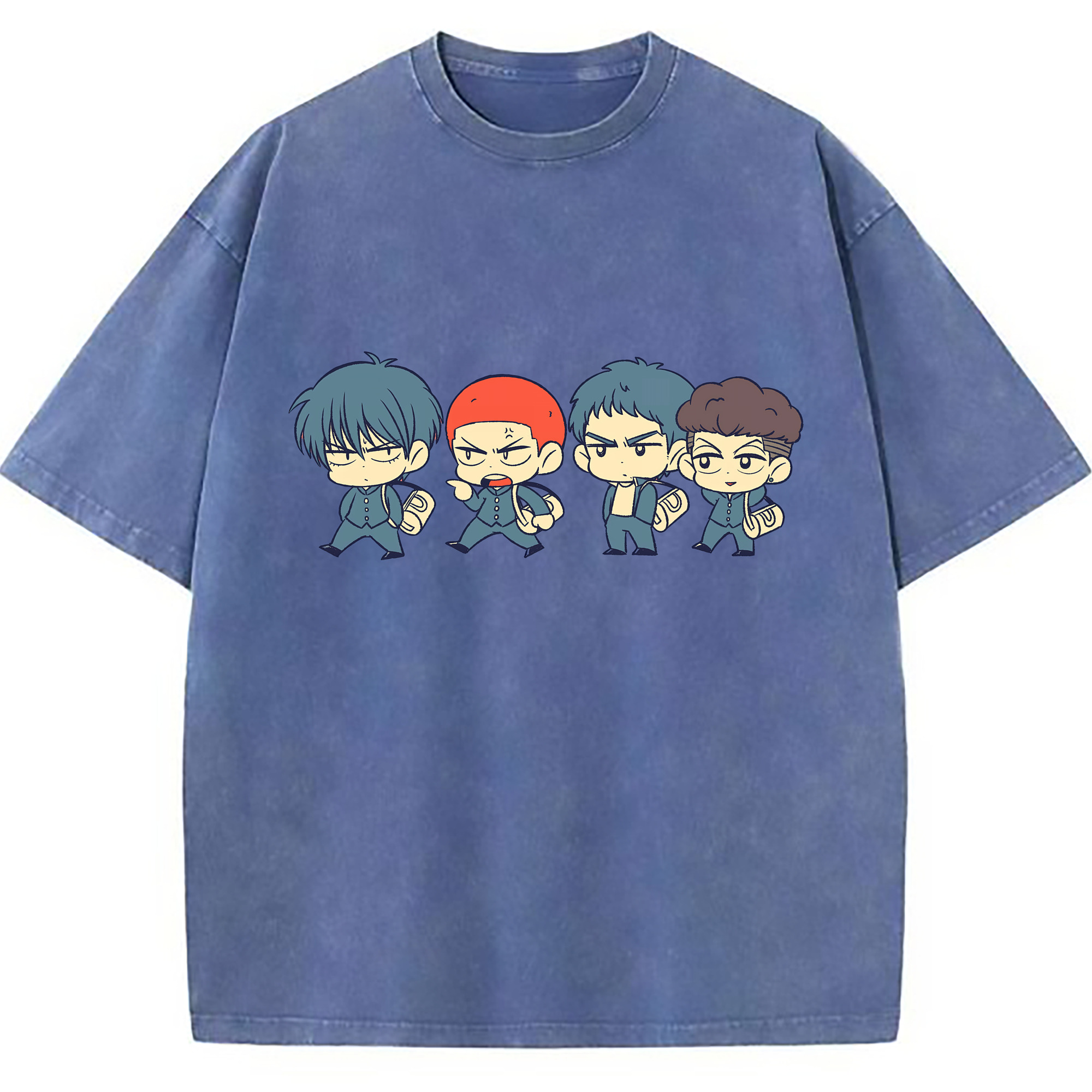 （画像用） SLAM DUNK／スラムダンク 綿100% ヴィンテージ風 半袖Tシャツ（フロントプリント）