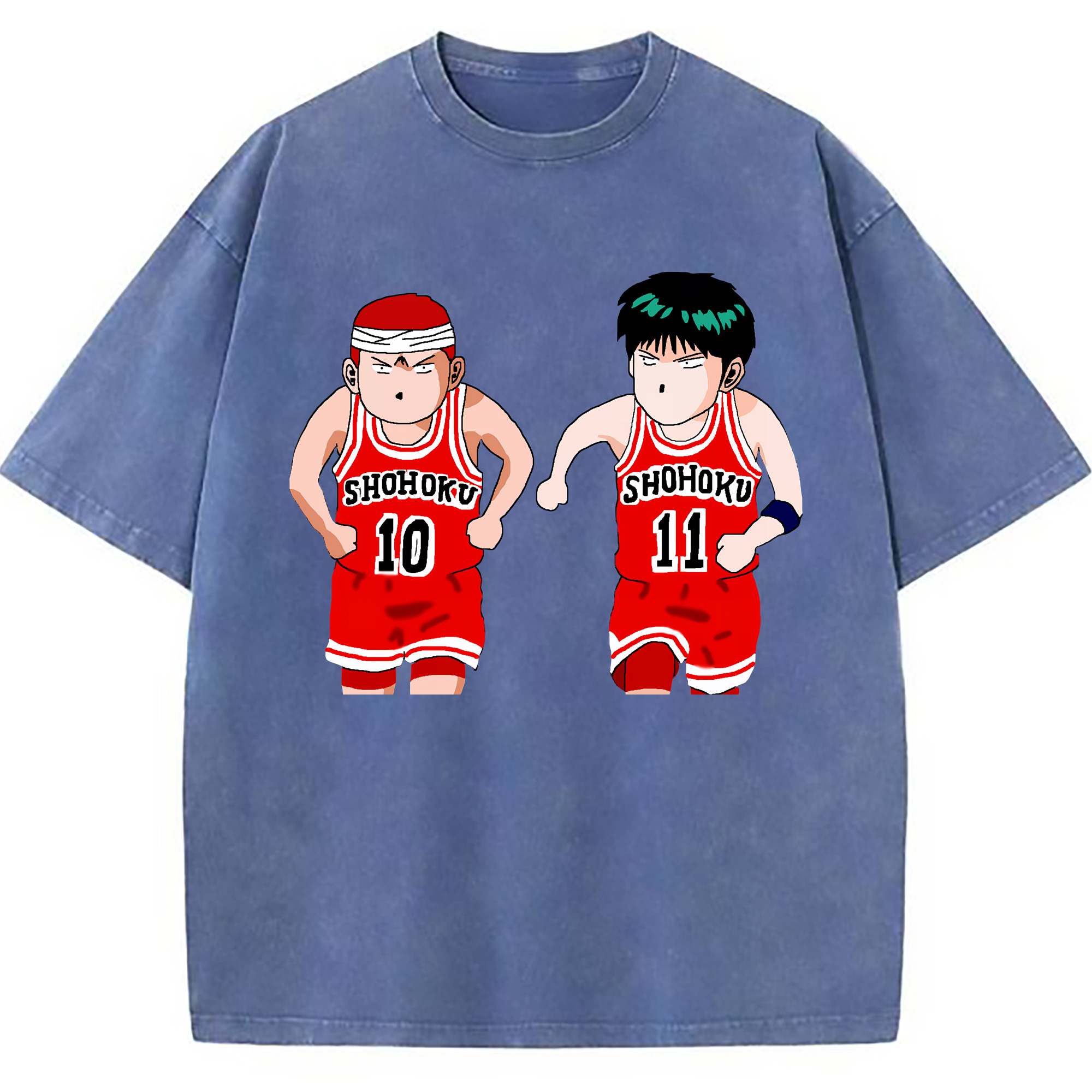 （画像用） SLAM DUNK／スラムダンク 綿100% ヴィンテージ風 半袖Tシャツ（フロントプリント）