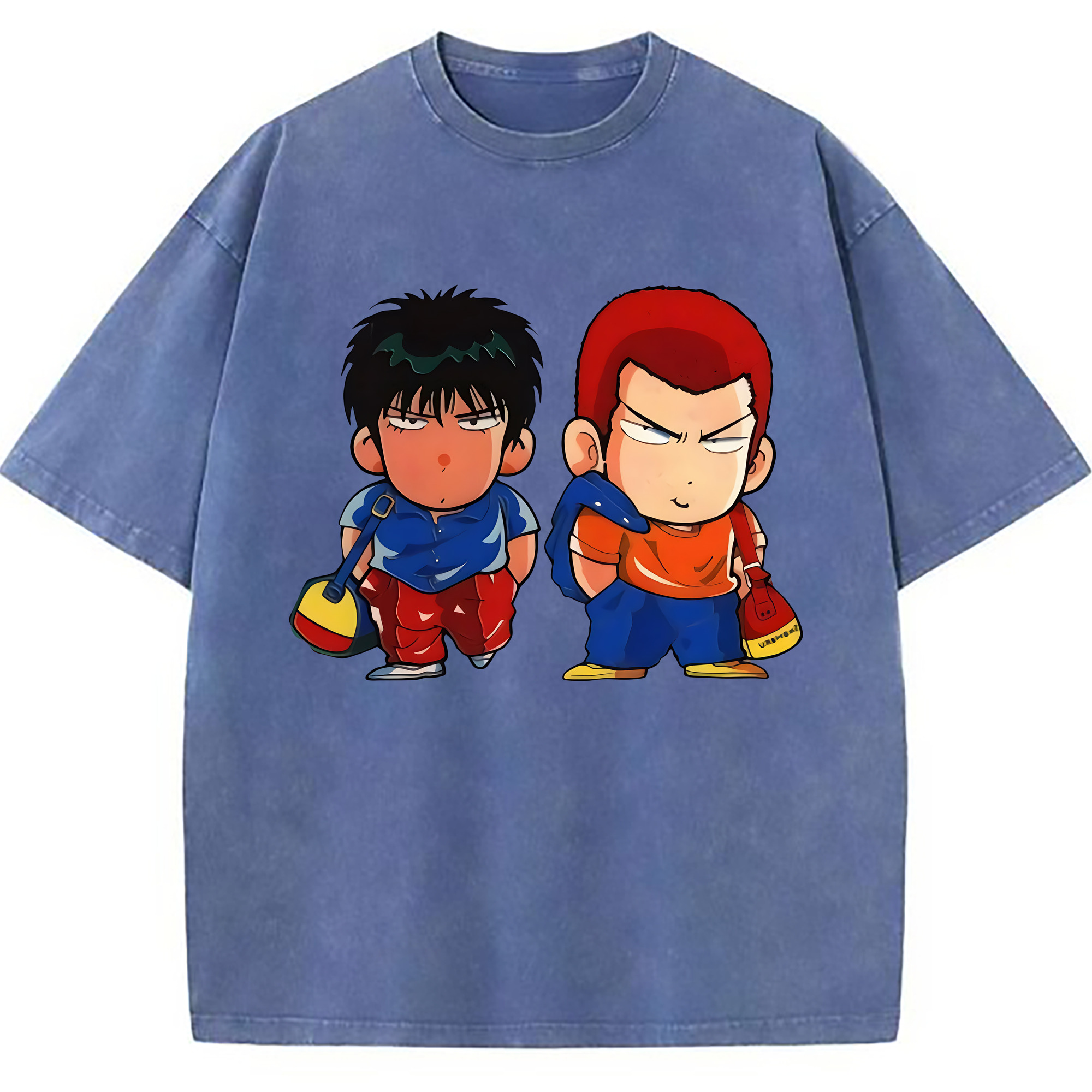 （画像用） SLAM DUNK／スラムダンク 綿100% ヴィンテージ風 半袖Tシャツ（フロントプリント）
