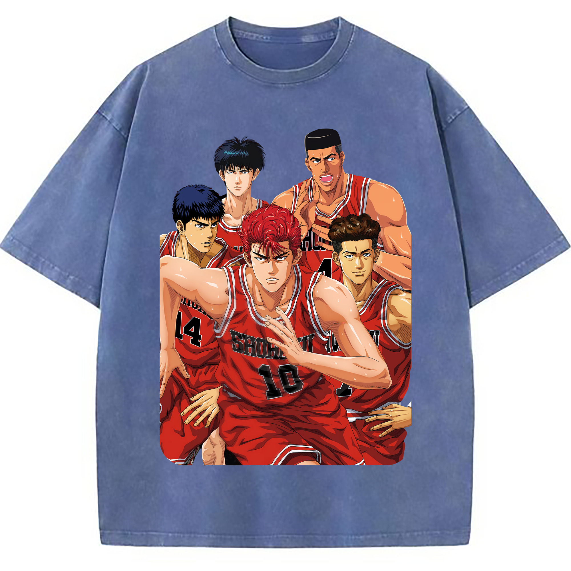 （画像用） SLAM DUNK／スラムダンク 綿100% ヴィンテージ風 半袖Tシャツ（フロントプリント）