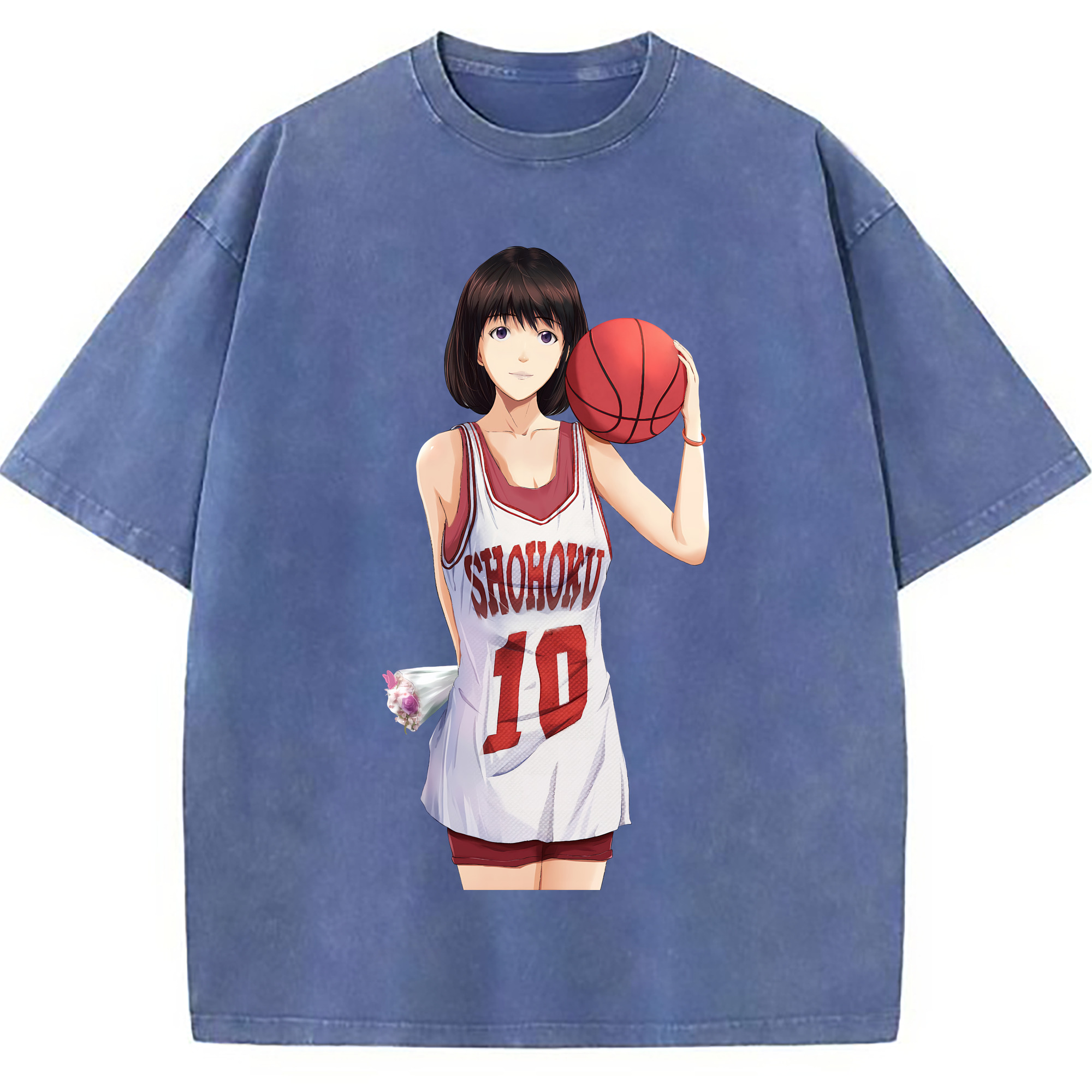 （画像用） SLAM DUNK／スラムダンク 綿100% ヴィンテージ風 半袖Tシャツ（フロントプリント）