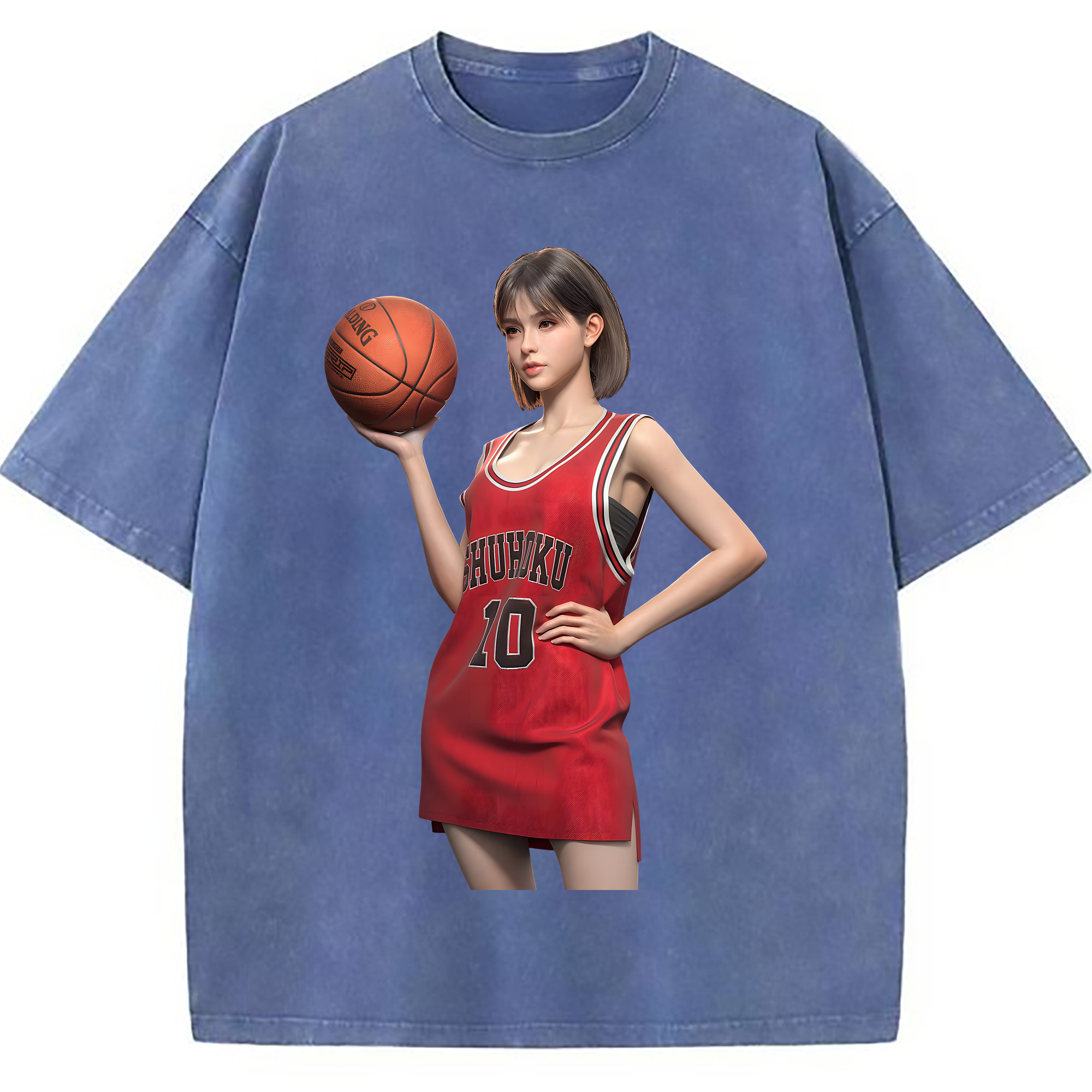 （画像用） SLAM DUNK／スラムダンク 綿100% ヴィンテージ風 半袖Tシャツ（フロントプリント）