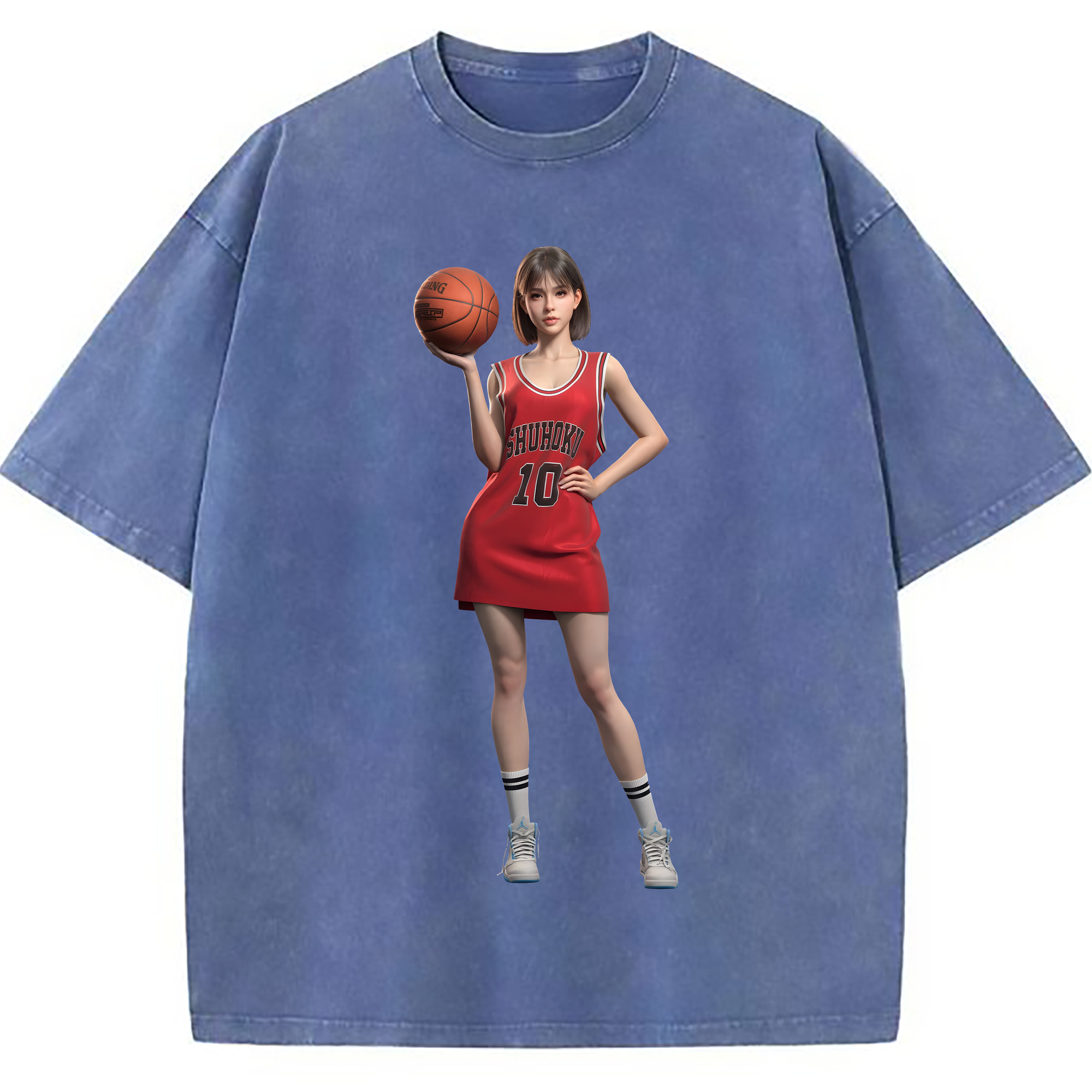 （画像用） SLAM DUNK／スラムダンク 綿100% ヴィンテージ風 半袖Tシャツ（フロントプリント）