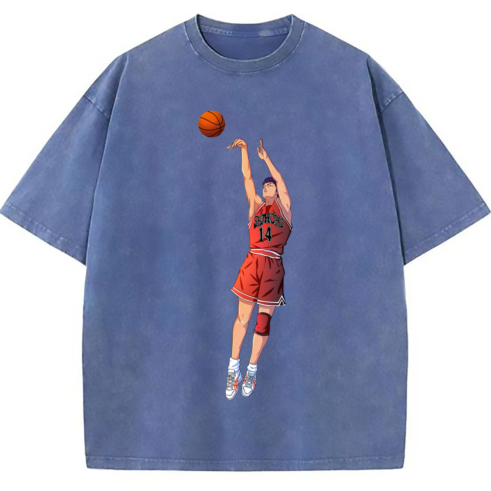 （画像用） SLAM DUNK／スラムダンク 綿100% ヴィンテージ風 半袖Tシャツ（フロントプリント）