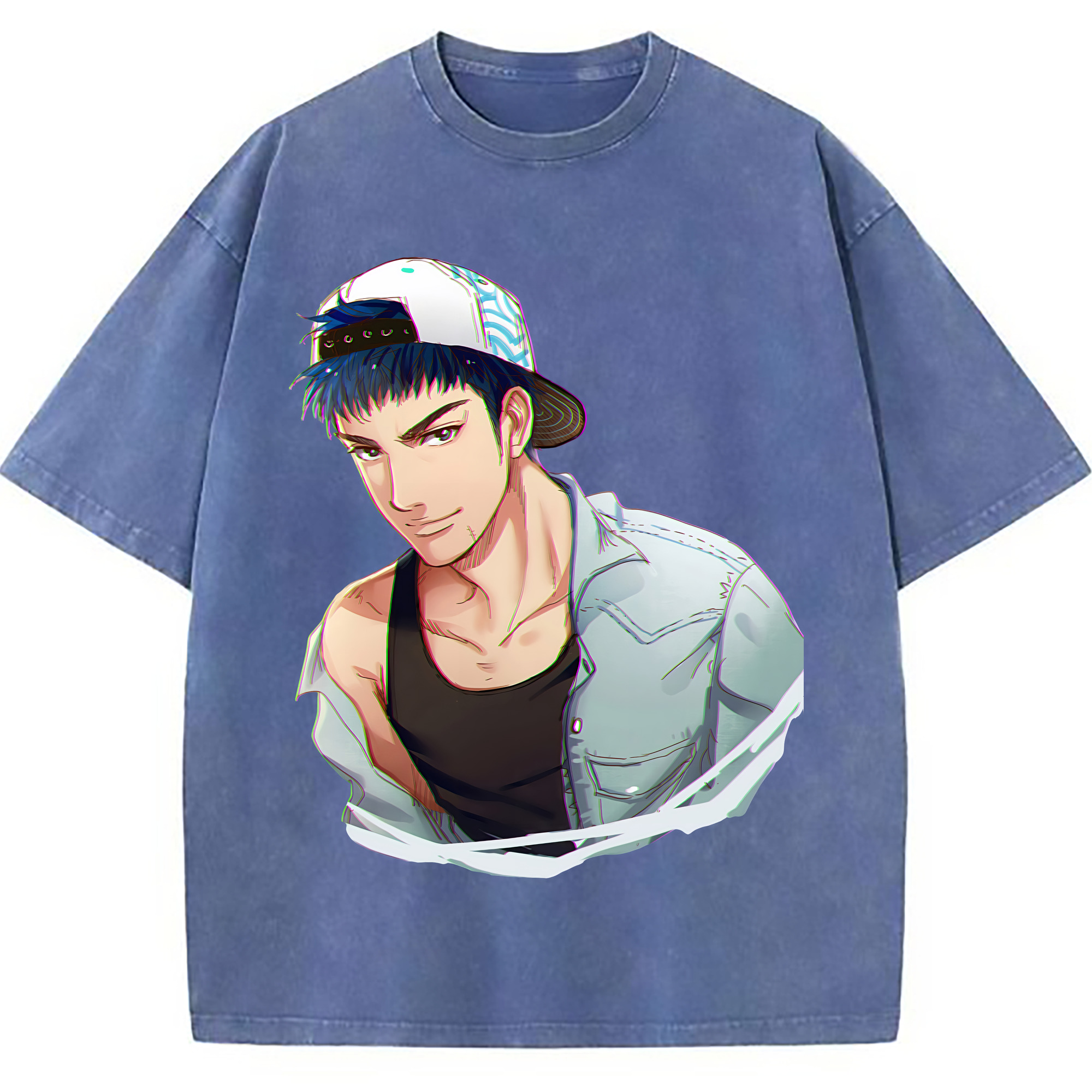 （画像用） SLAM DUNK／スラムダンク 綿100% ヴィンテージ風 半袖Tシャツ（フロントプリント）