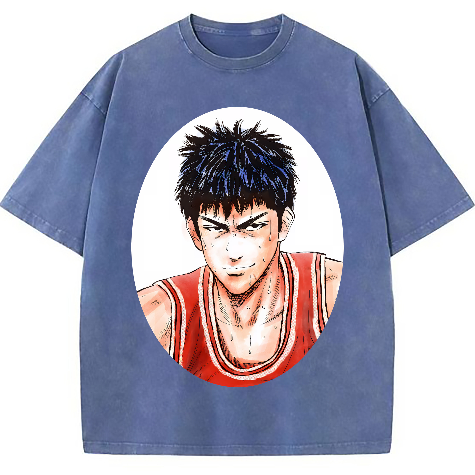 （画像用） SLAM DUNK／スラムダンク 綿100% ヴィンテージ風 半袖Tシャツ（フロントプリント）