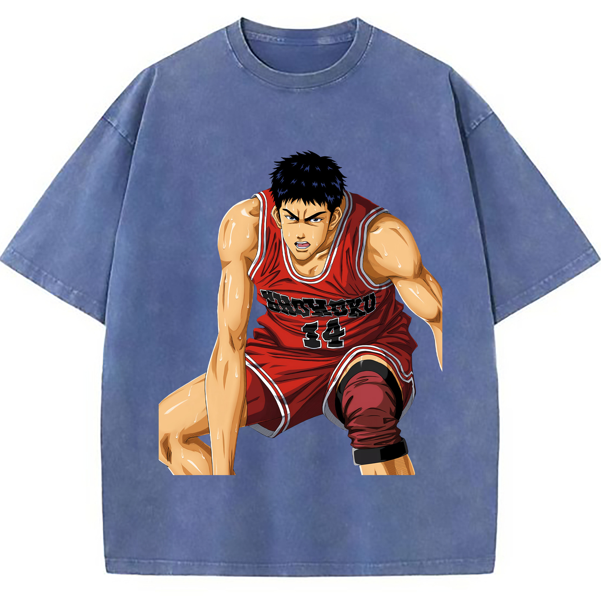 （画像用） SLAM DUNK／スラムダンク 綿100% ヴィンテージ風 半袖Tシャツ（フロントプリント）
