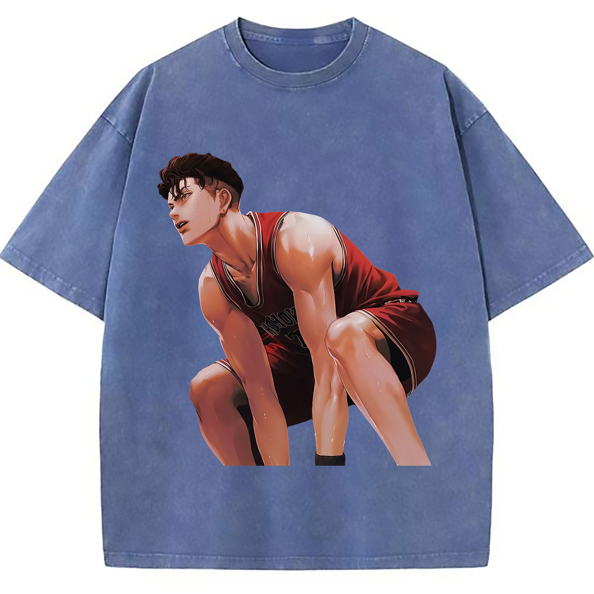 （画像用） SLAM DUNK／スラムダンク 綿100% ヴィンテージ風 半袖Tシャツ（フロントプリント）