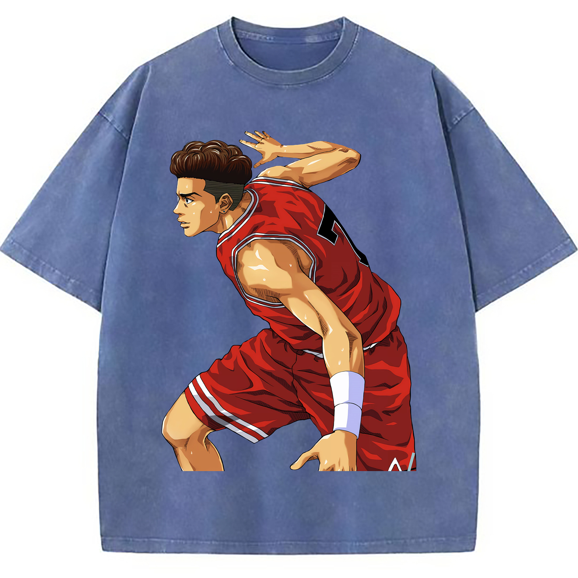 （画像用） SLAM DUNK／スラムダンク 綿100% ヴィンテージ風 半袖Tシャツ（フロントプリント）
