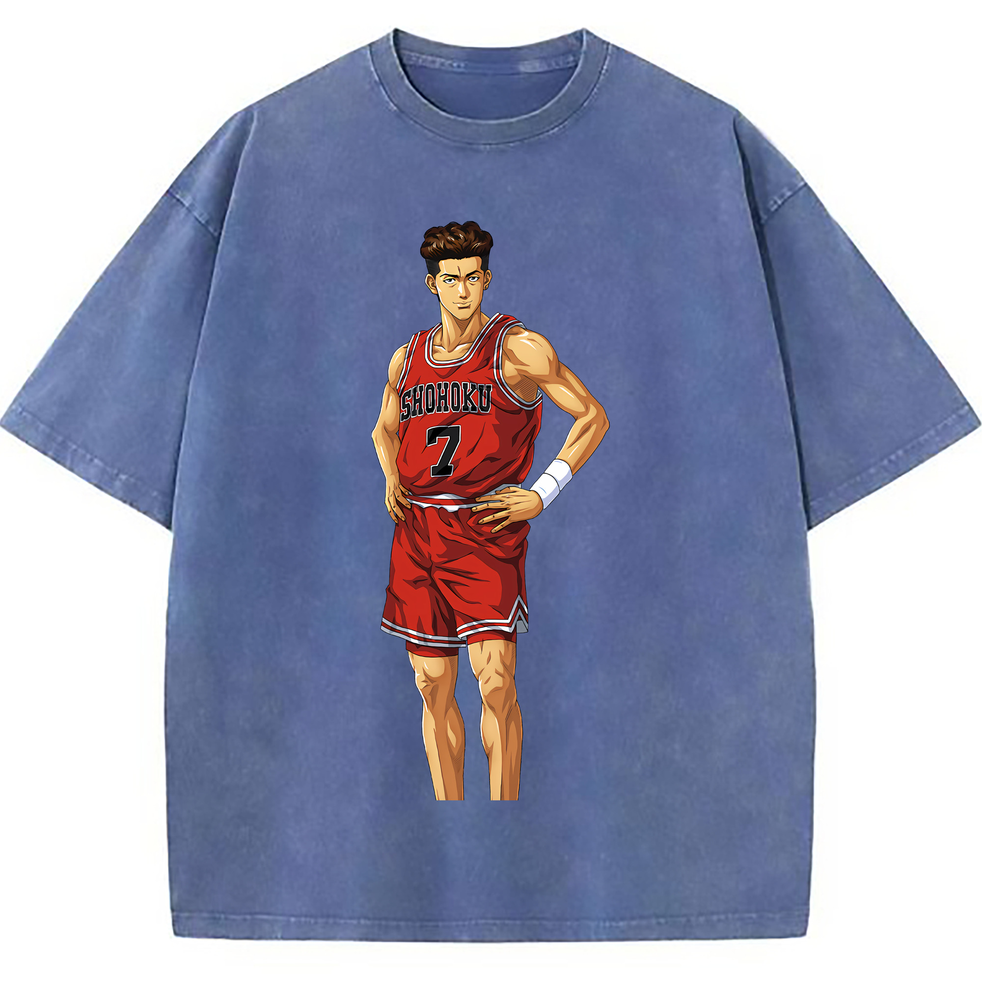 （画像用） SLAM DUNK／スラムダンク 綿100% ヴィンテージ風 半袖Tシャツ（フロントプリント）
