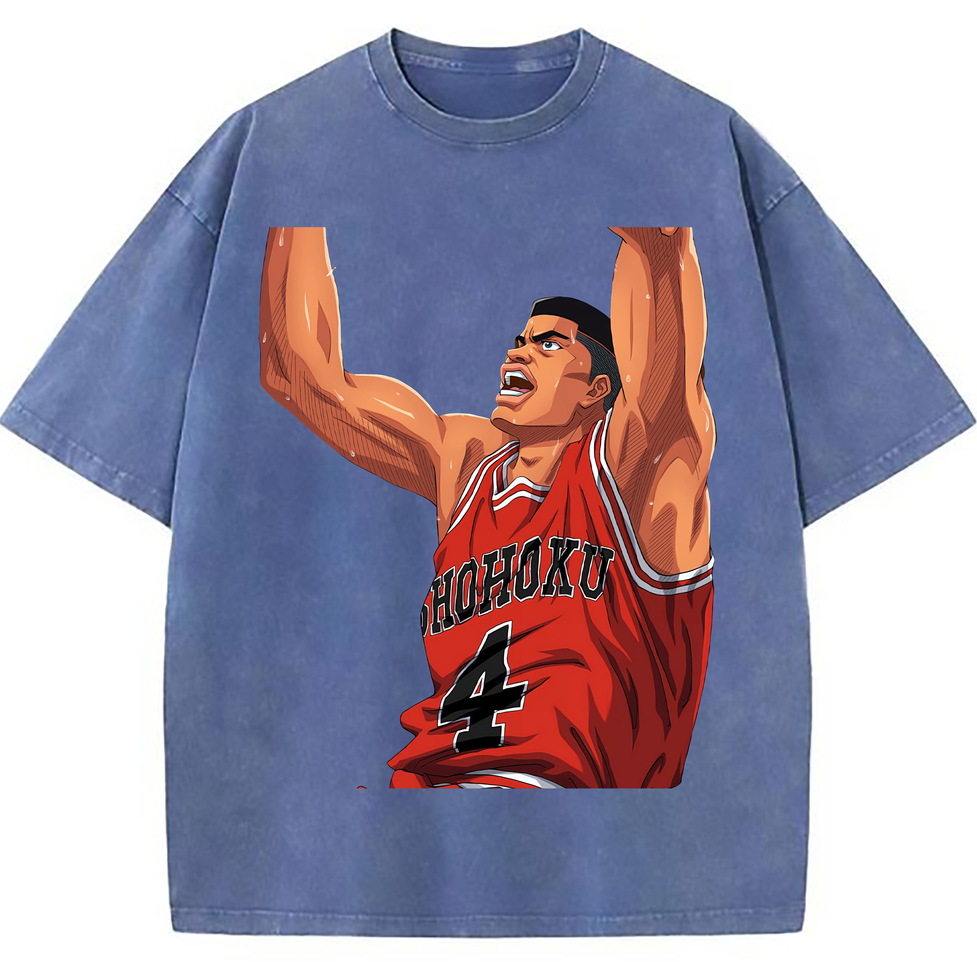 （画像用） SLAM DUNK／スラムダンク 綿100% ヴィンテージ風 半袖Tシャツ（フロントプリント）
