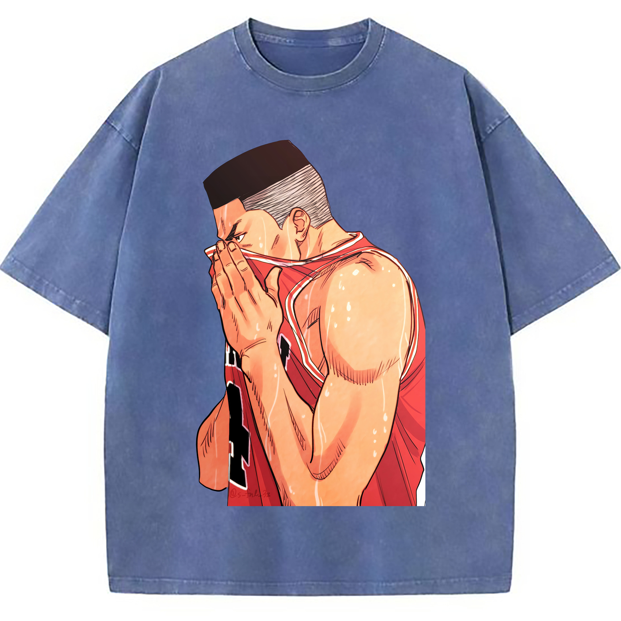 （画像用） SLAM DUNK／スラムダンク 綿100% ヴィンテージ風 半袖Tシャツ（フロントプリント）