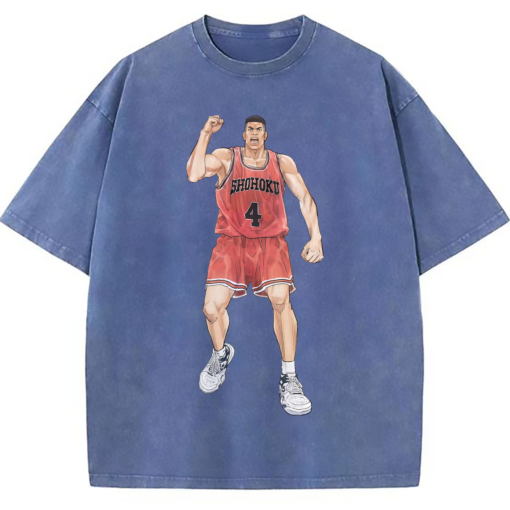 （画像用） SLAM DUNK／スラムダンク 綿100% ヴィンテージ風 半袖Tシャツ（フロントプリント）