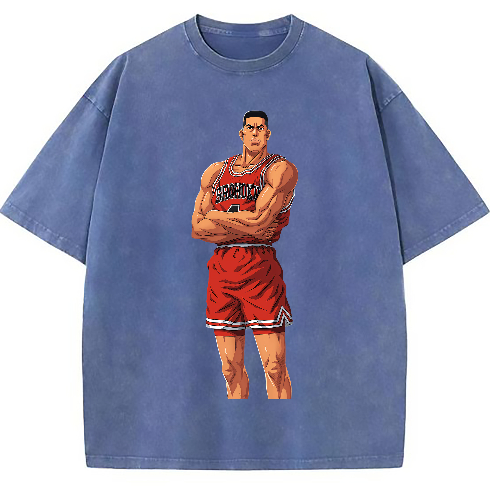（画像用） SLAM DUNK／スラムダンク 綿100% ヴィンテージ風 半袖Tシャツ（フロントプリント）