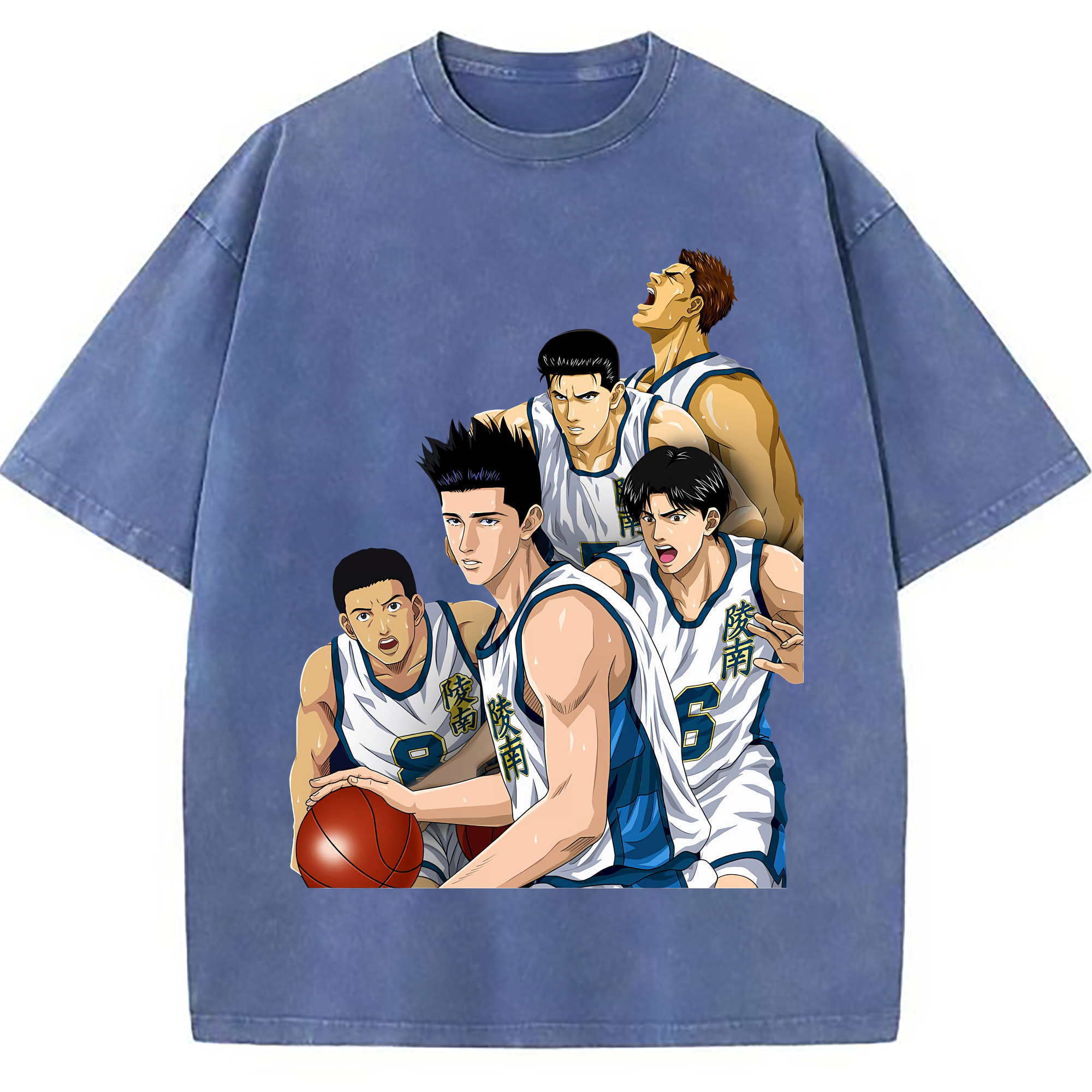 （画像用） SLAM DUNK／スラムダンク 綿100% ヴィンテージ風 半袖Tシャツ（フロントプリント）