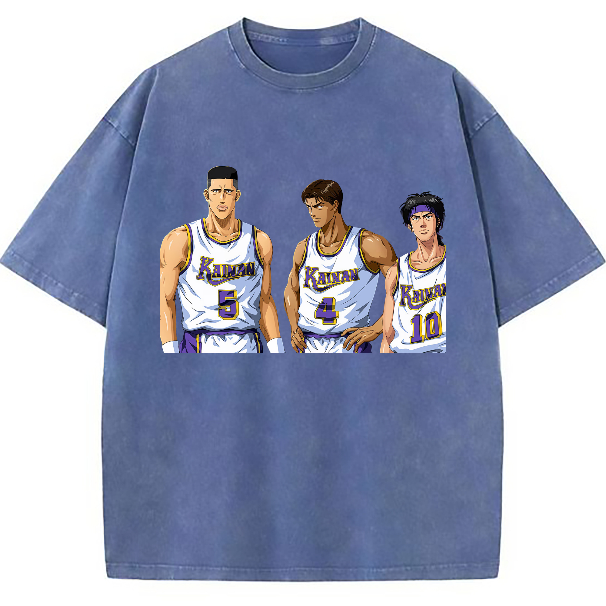 （画像用） SLAM DUNK／スラムダンク 綿100% ヴィンテージ風 半袖Tシャツ（フロントプリント）