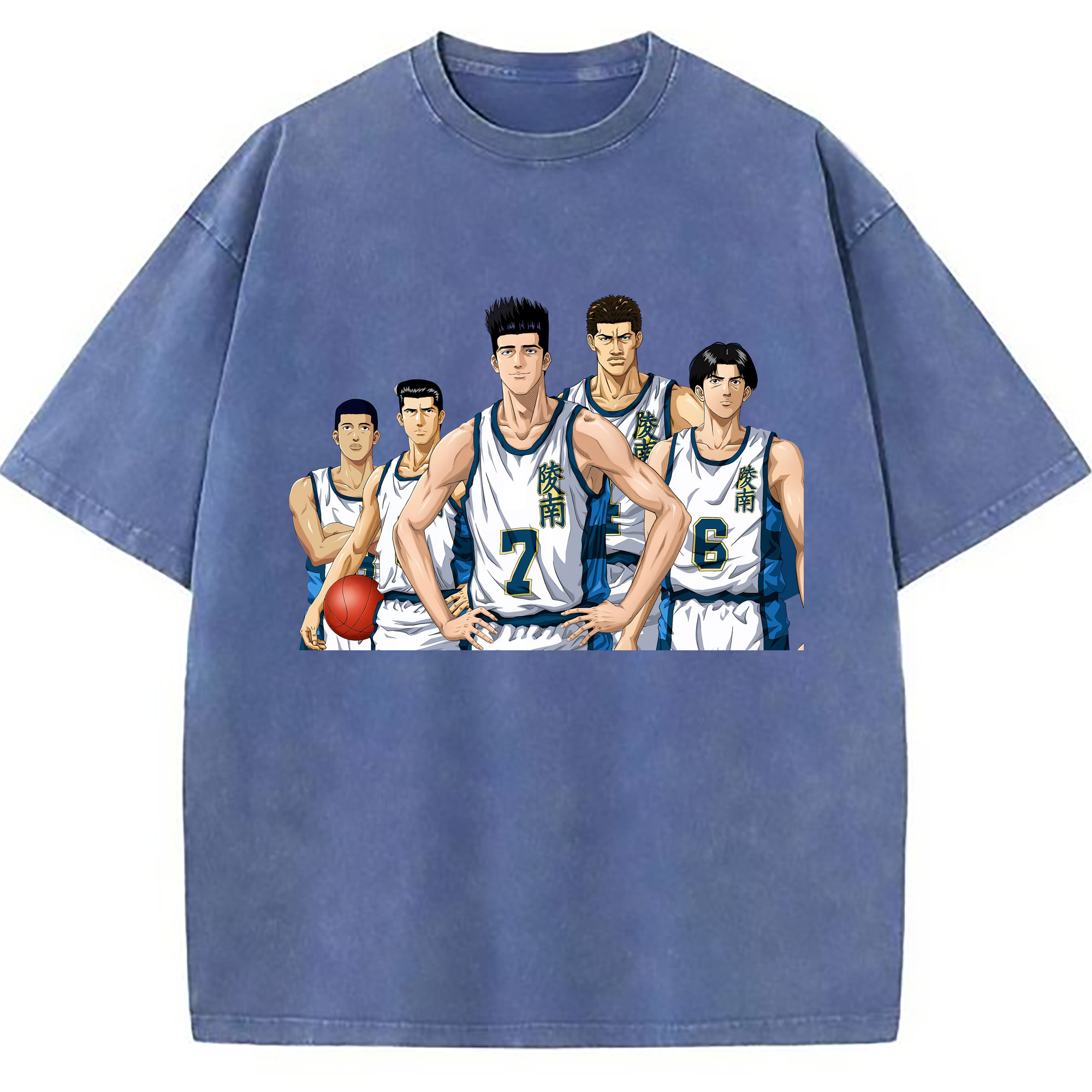 （画像用） SLAM DUNK／スラムダンク 綿100% ヴィンテージ風 半袖Tシャツ（フロントプリント）