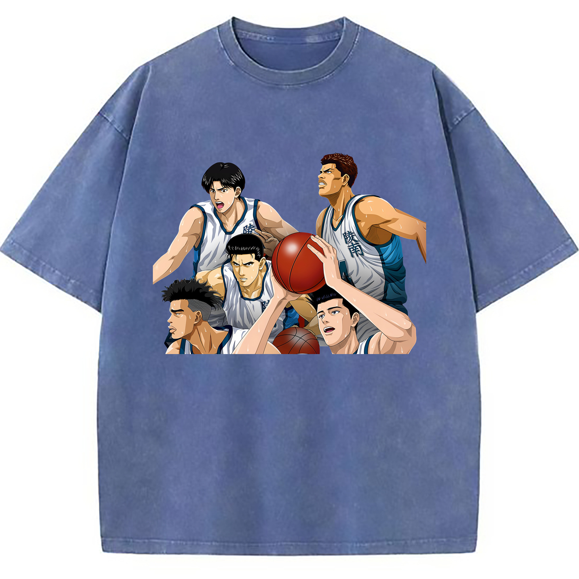 （画像用） SLAM DUNK／スラムダンク 綿100% ヴィンテージ風 半袖Tシャツ（フロントプリント）